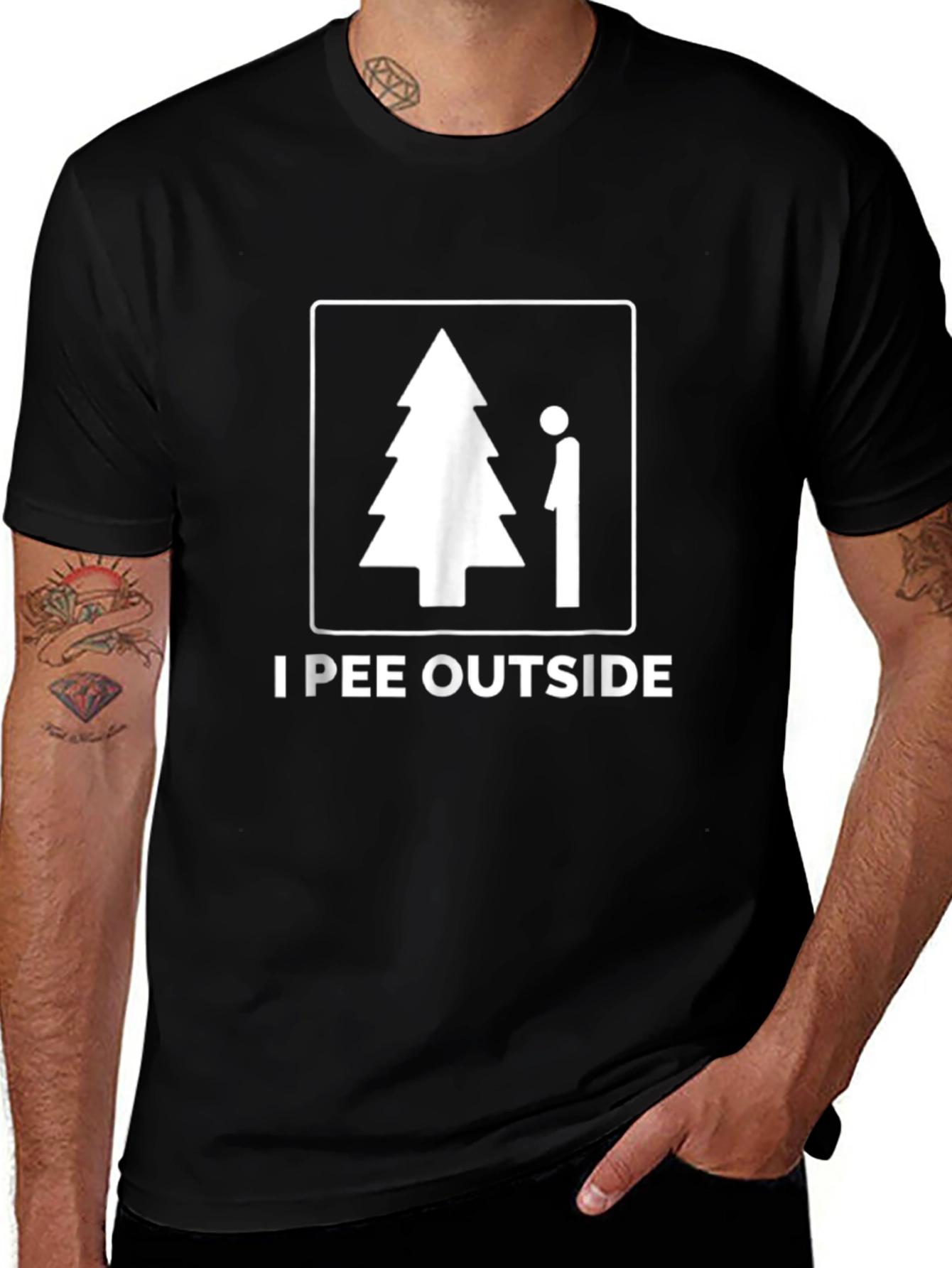 I Pee Outside T-Shirt - Humorous Graphic Tee
