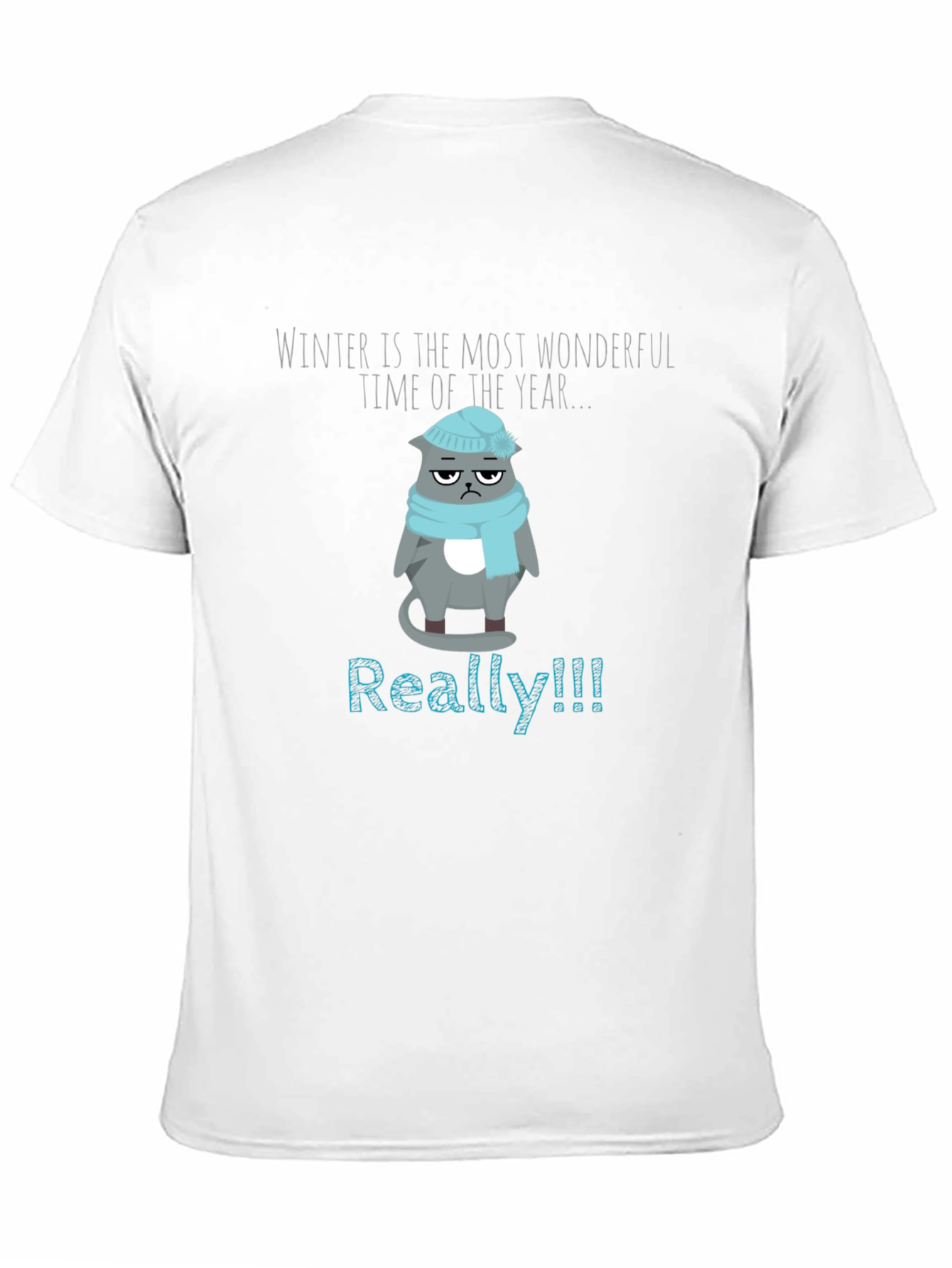 Winter Grumpy Cat T-Shirt - Funny Novelty Tee