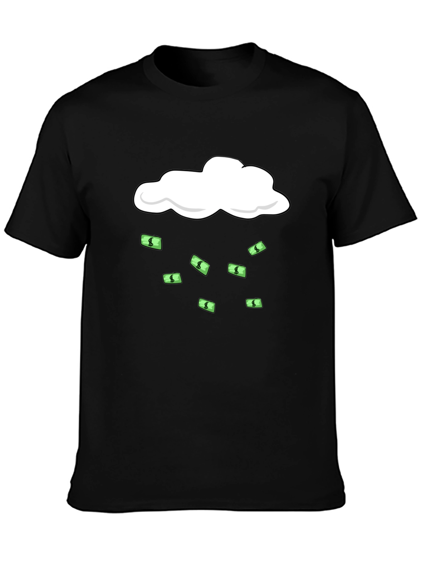 Money Rain T-Shirt - Black Graphic Tee