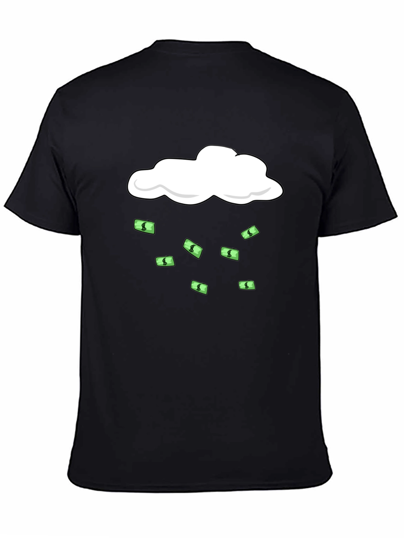 Money Rain T-Shirt - Black Graphic Tee