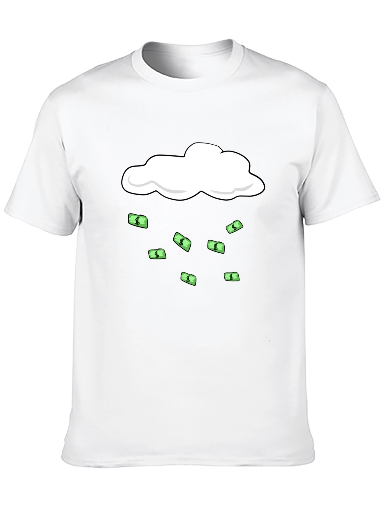 Money Rain T-Shirt - Black Graphic Tee