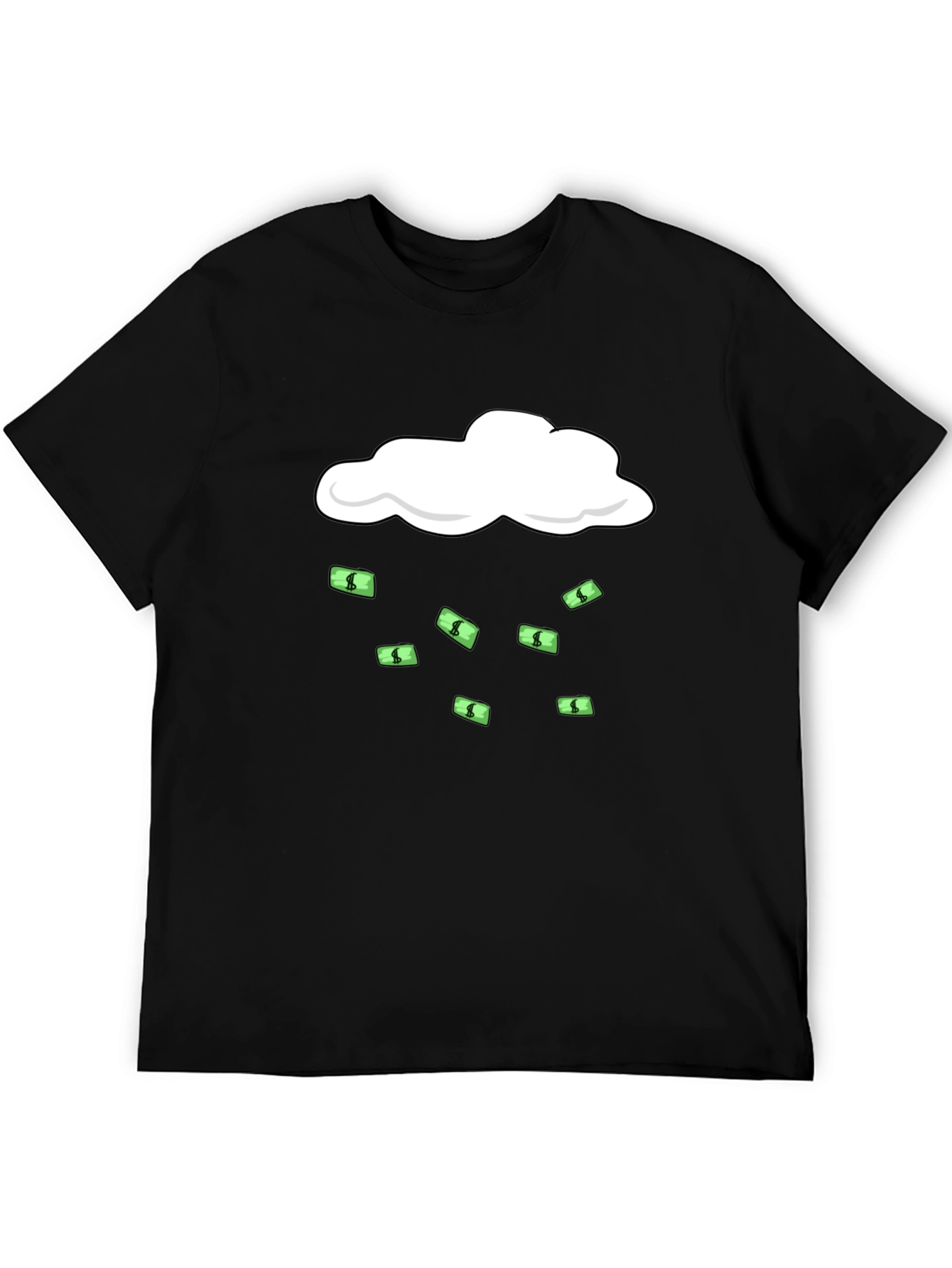 Money Rain T-Shirt - Black Graphic Tee