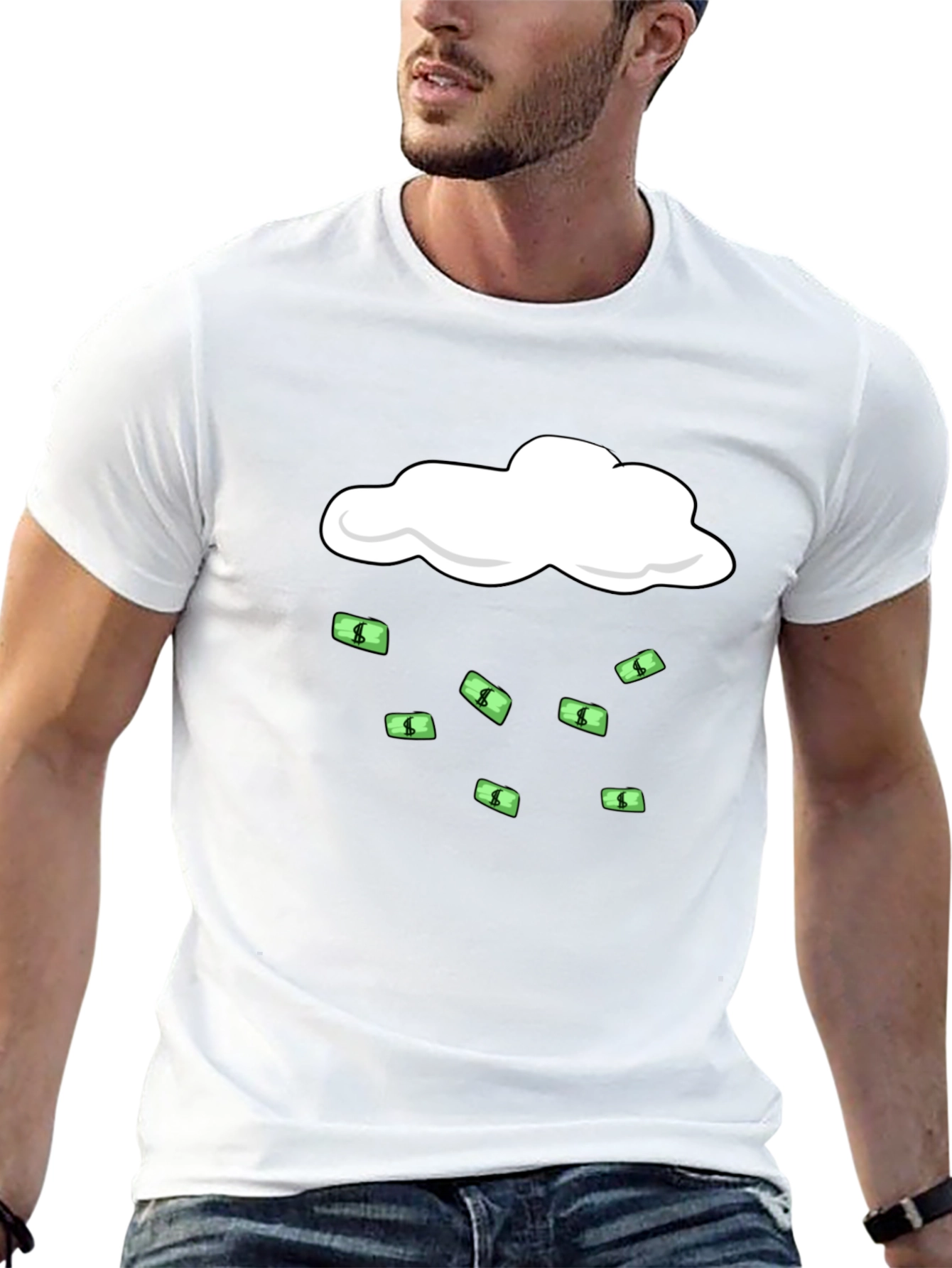 Money Rain T-Shirt - Black Graphic Tee