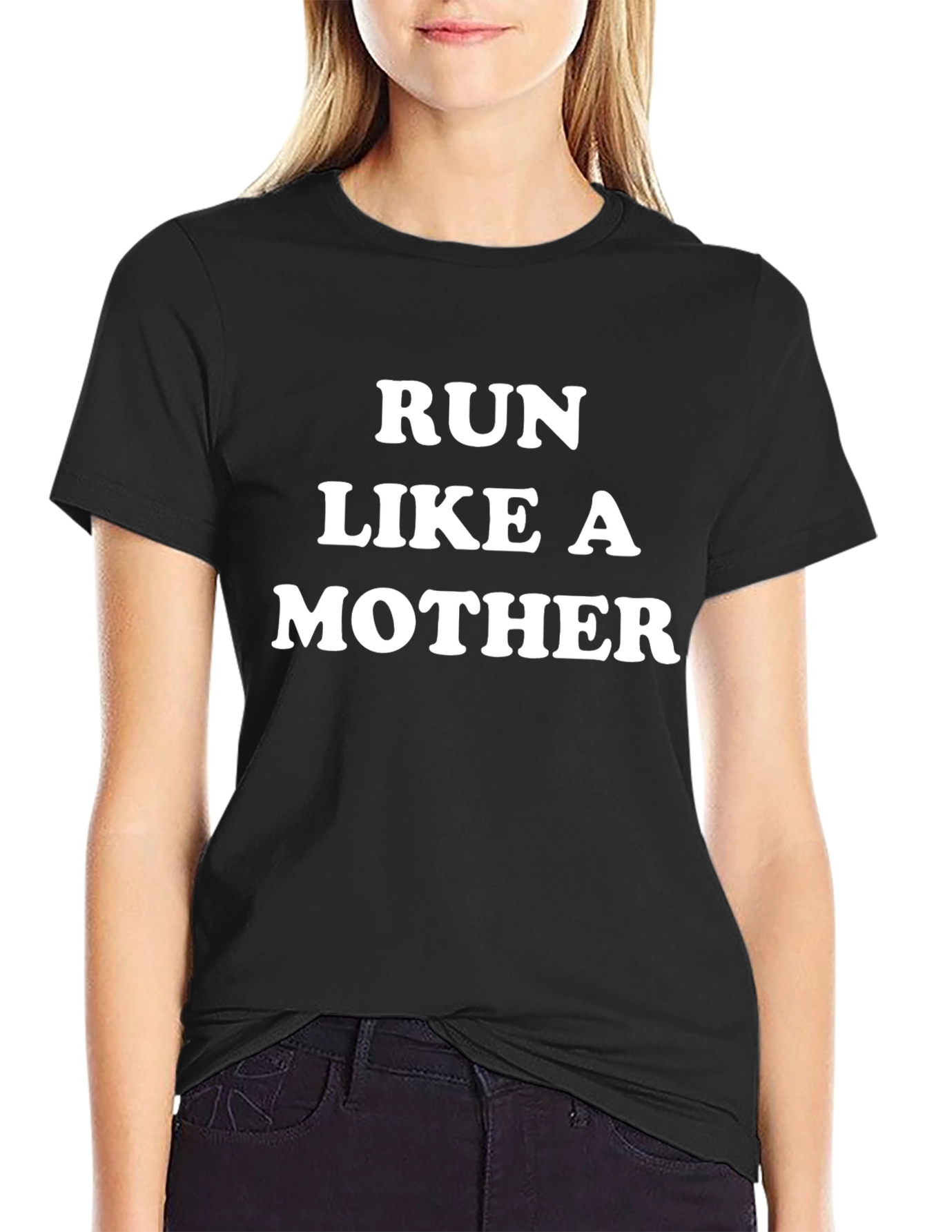 Run Like a Mother Graphic Tee - Black