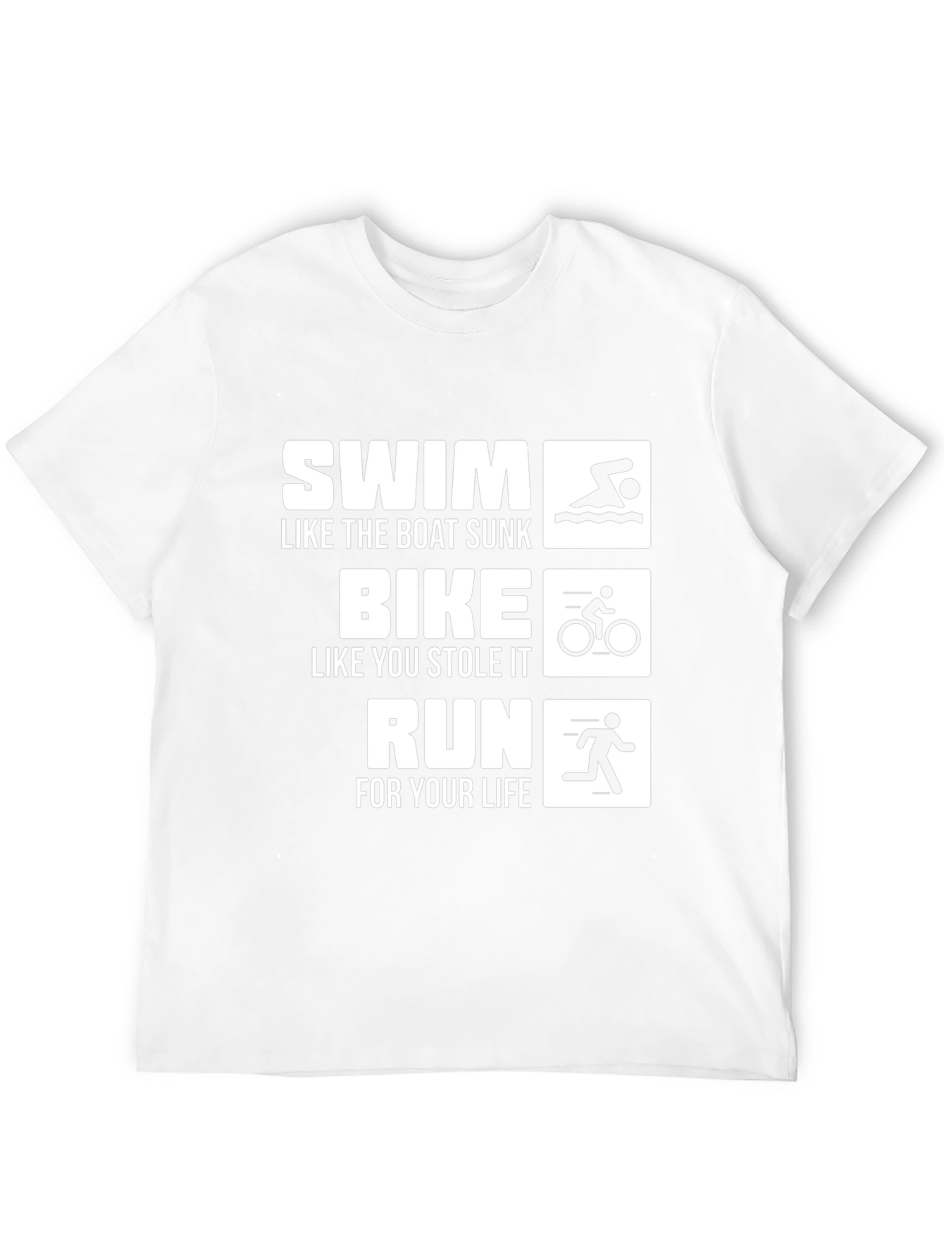 Swim Bike Run Black T-Shirt