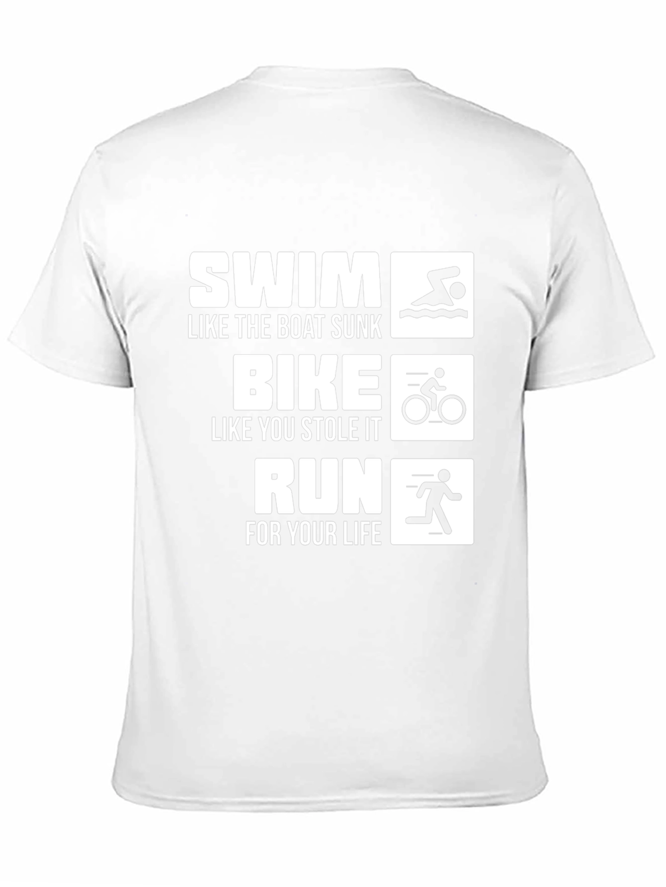 Swim Bike Run Black T-Shirt
