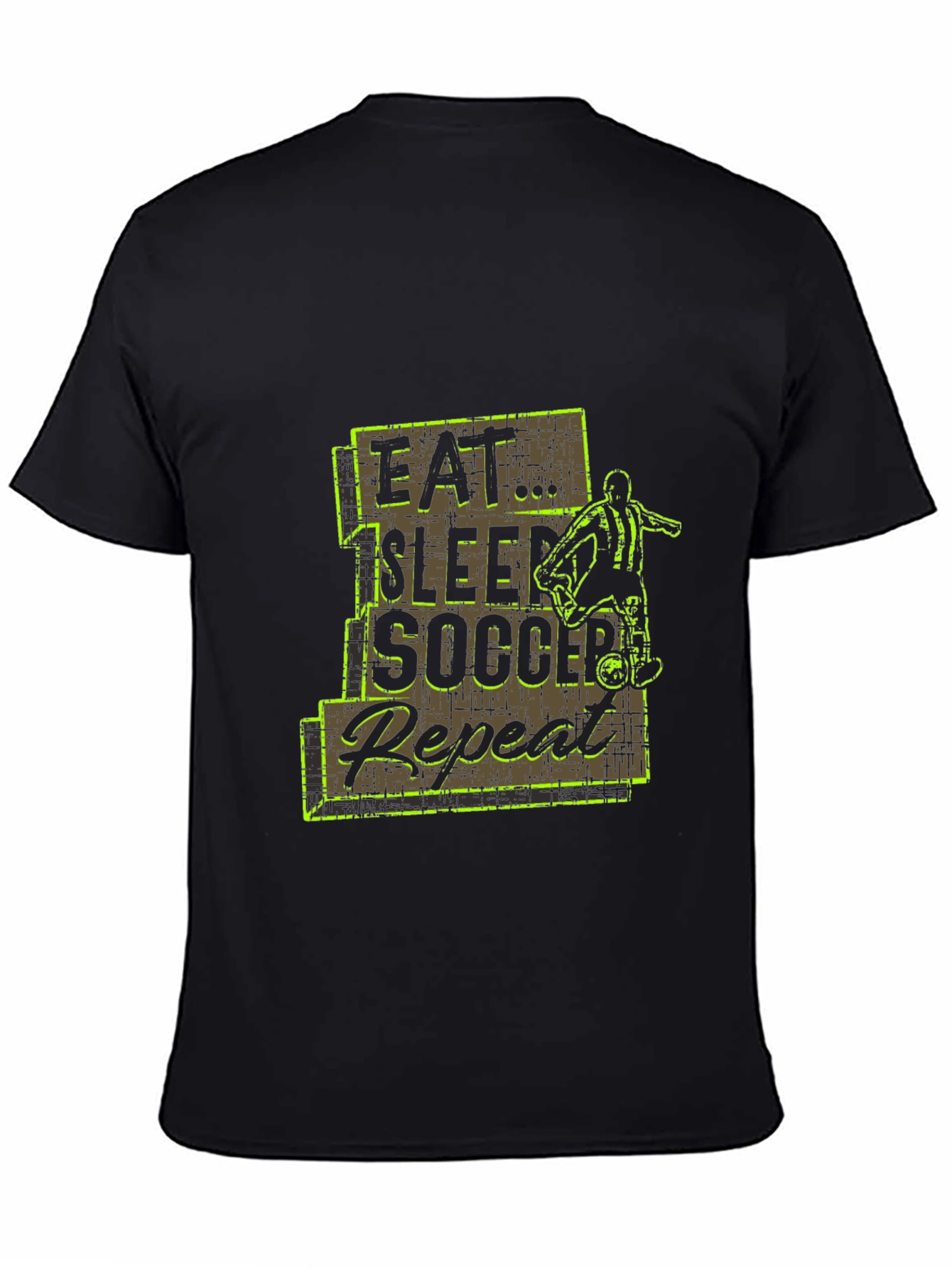 Eat Sleep Soccer Repeat Black T-Shirt