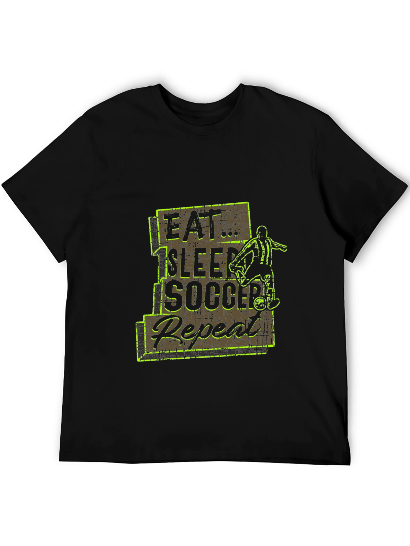 Eat Sleep Soccer Repeat Black T-Shirt