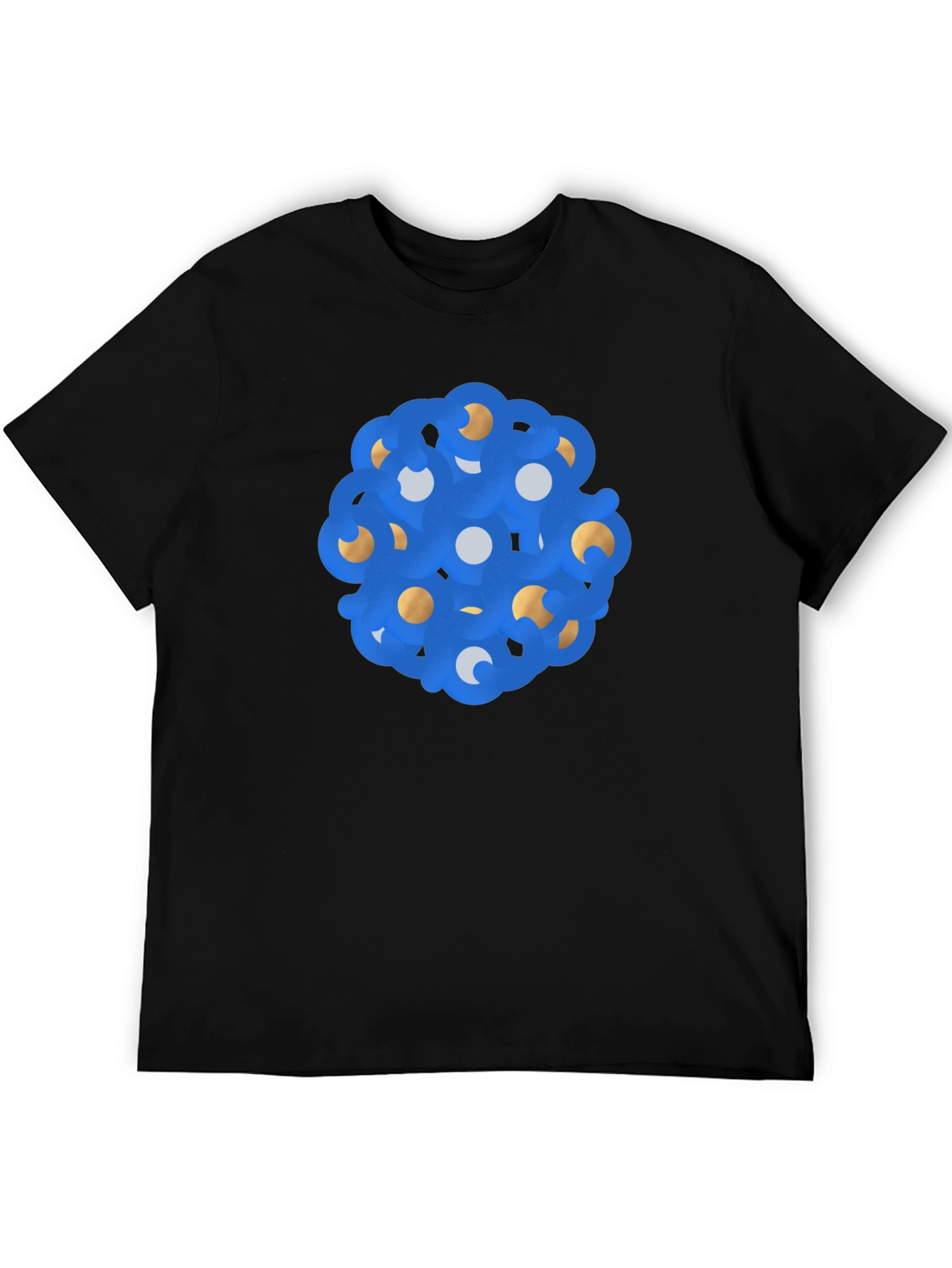 Abstract Sphere Graphic Tee - Stylish Black T-Shirt