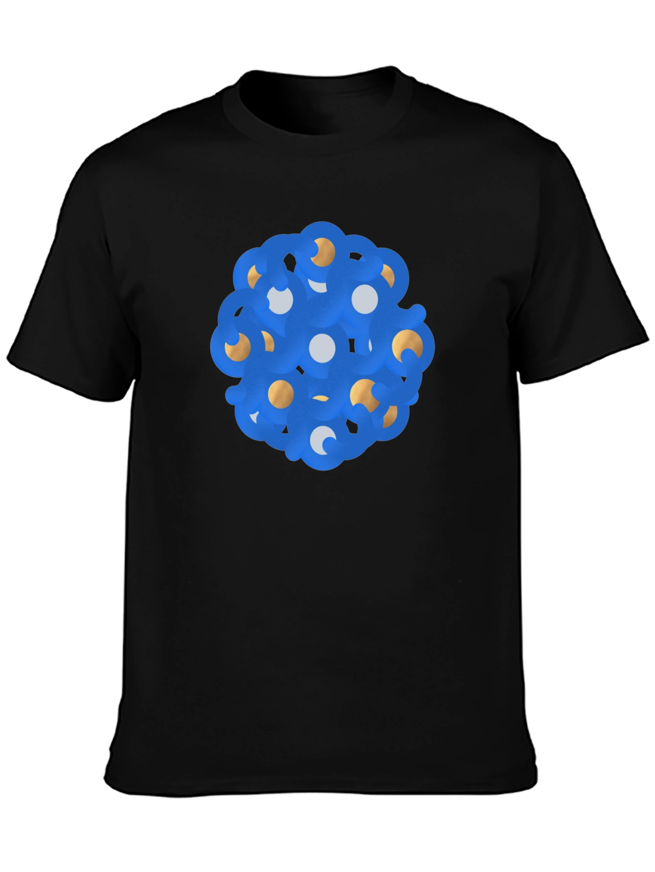 Abstract Sphere Graphic Tee - Stylish Black T-Shirt