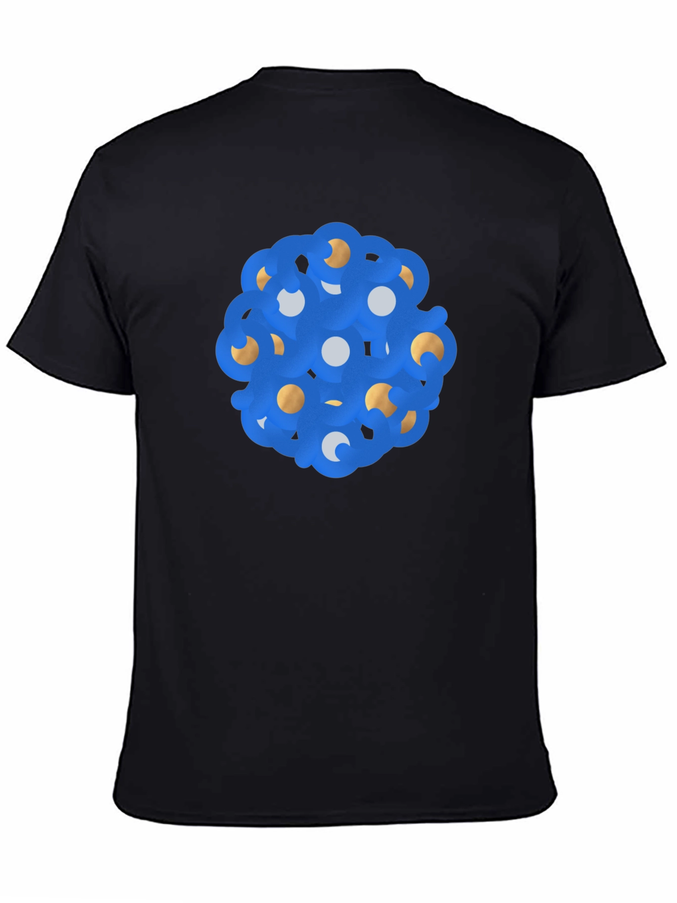 Abstract Sphere Graphic Tee - Stylish Black T-Shirt