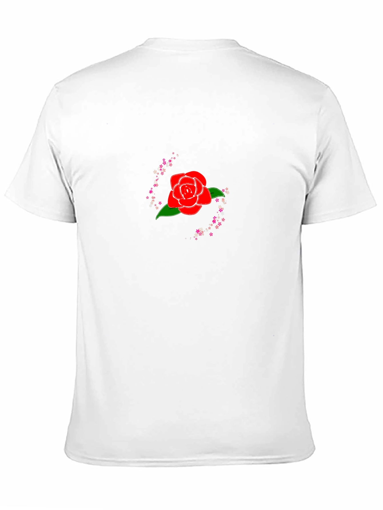 Rose Graphic Black Tee - Stylish Casual Wear