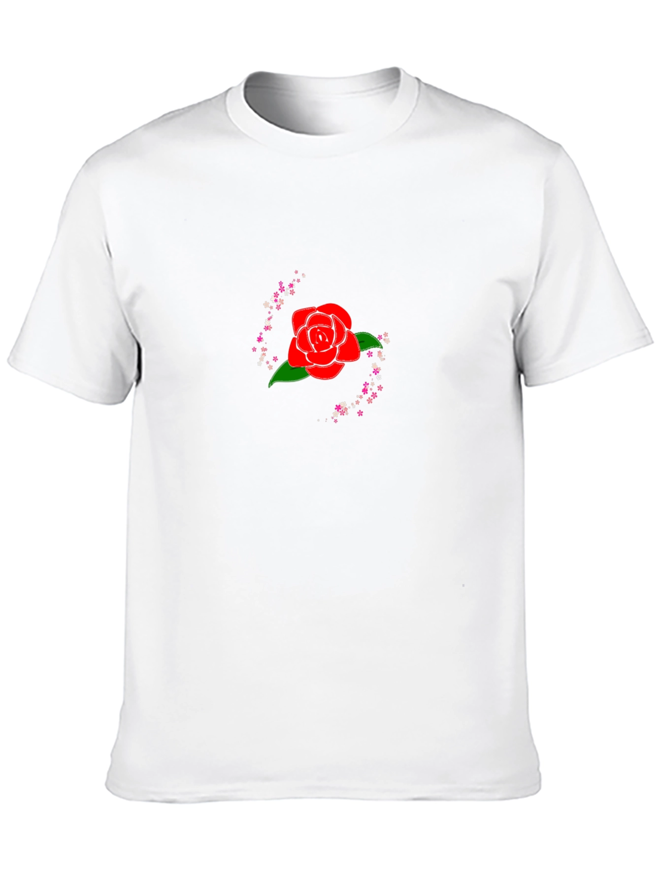 Rose Graphic Black Tee - Stylish Casual Wear