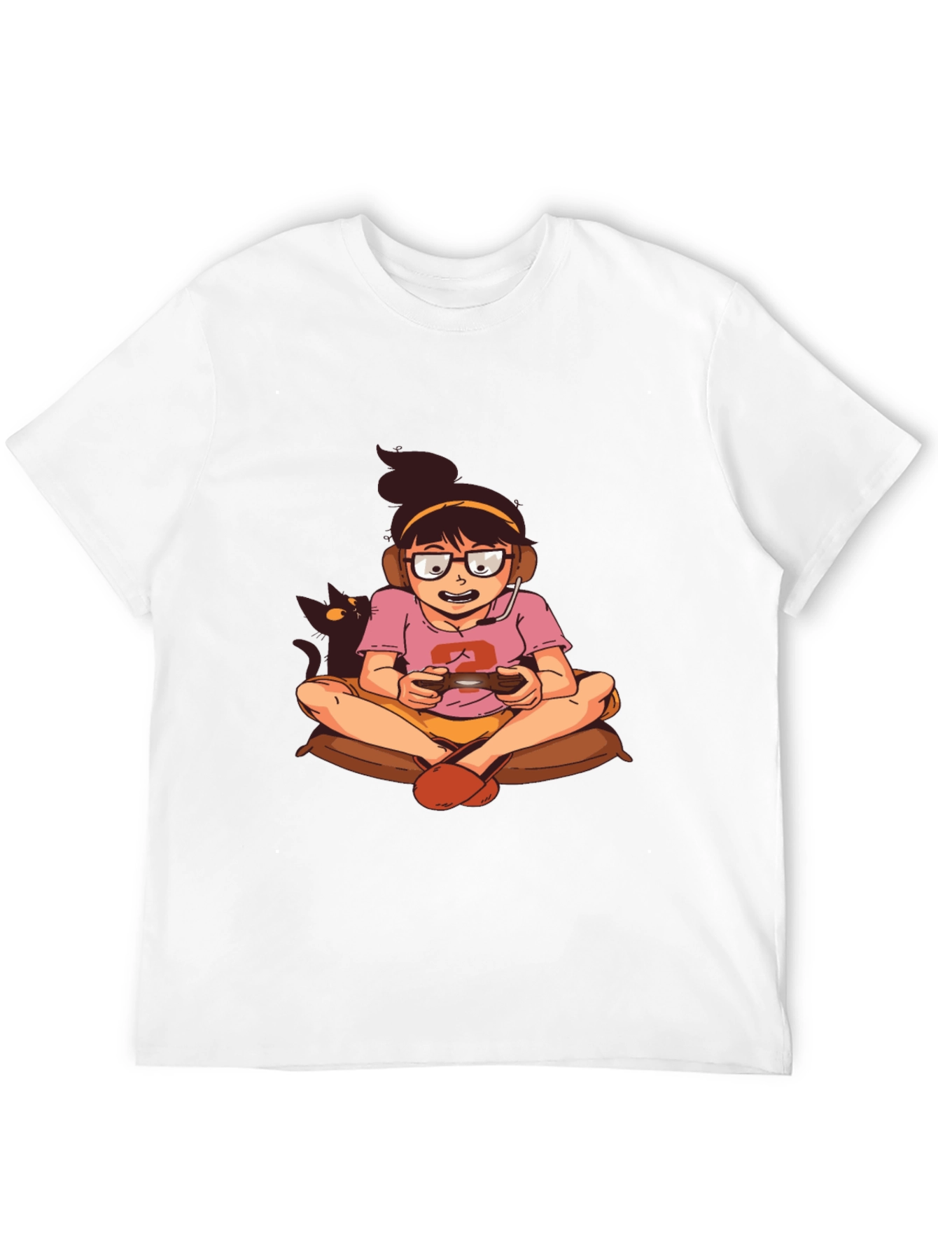 Gamer Girl T-Shirt - Black Cotton Graphic Tee