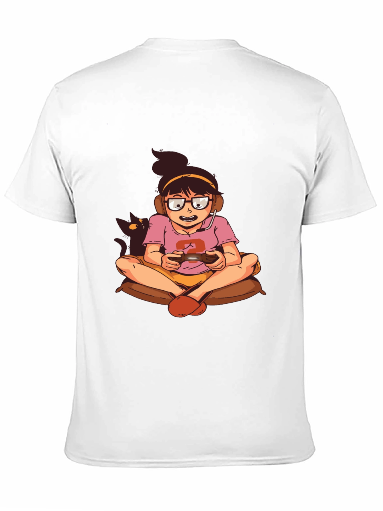 Gamer Girl T-Shirt - Black Cotton Graphic Tee