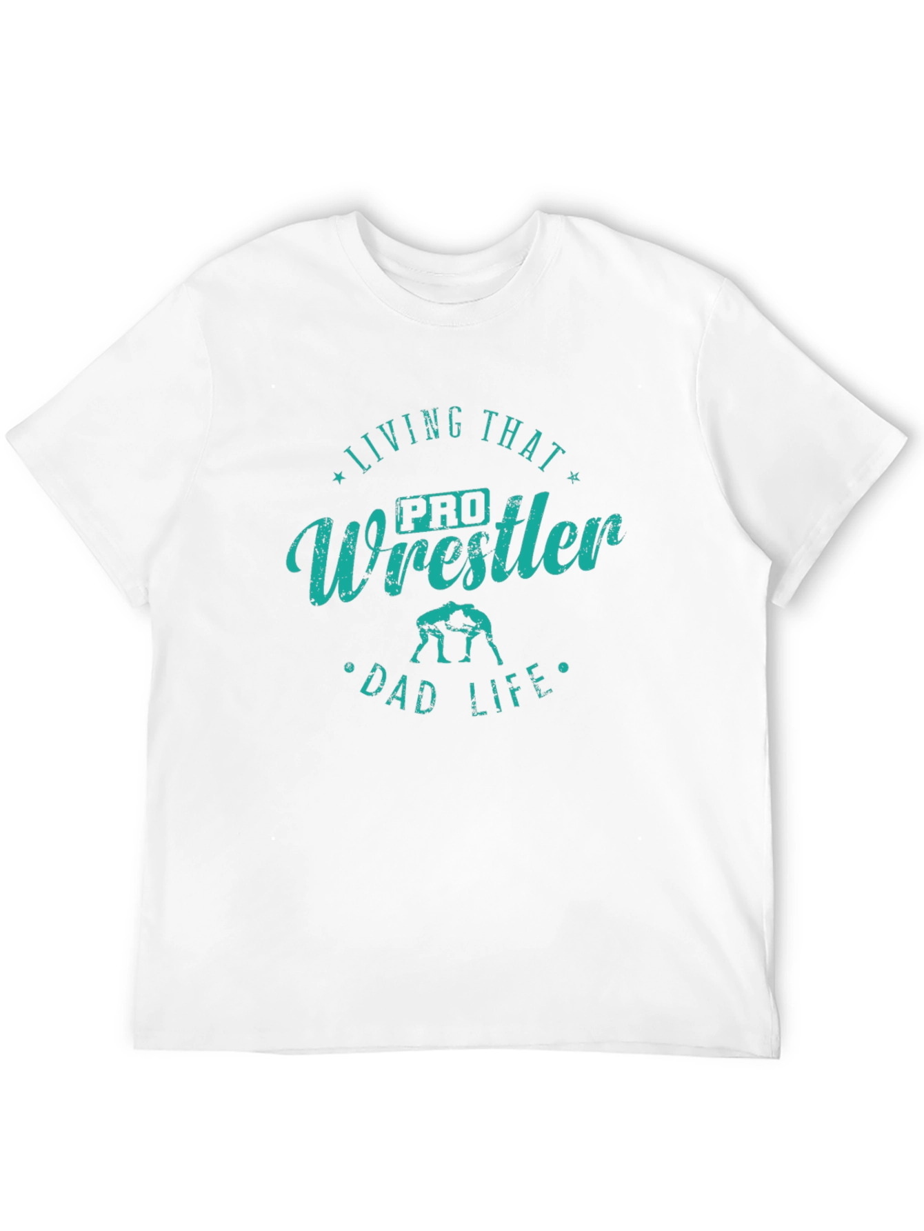 Pro Wrestler Dad Life Black T-Shirt