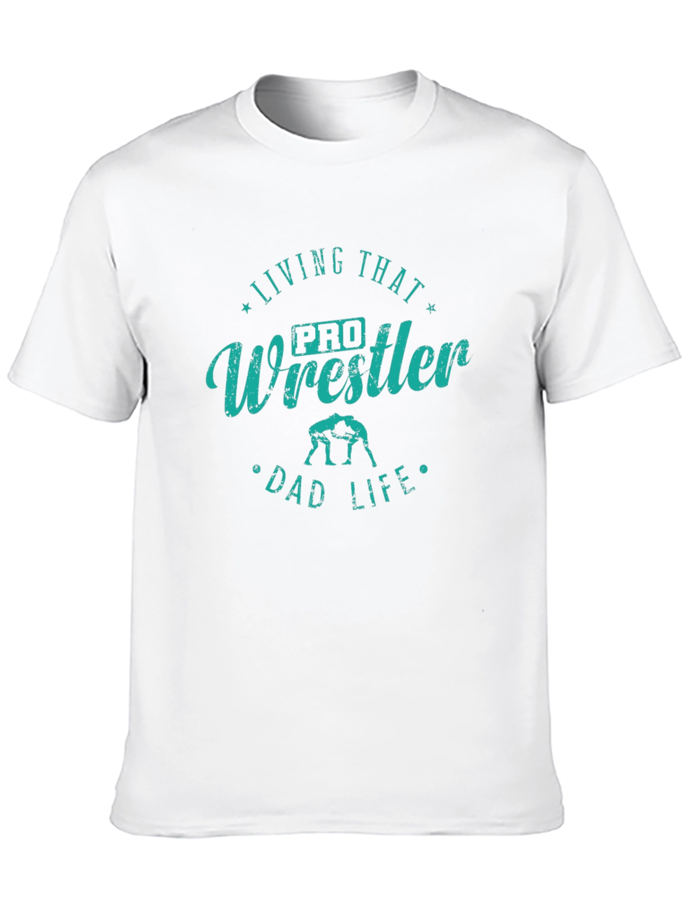 Pro Wrestler Dad Life Black T-Shirt