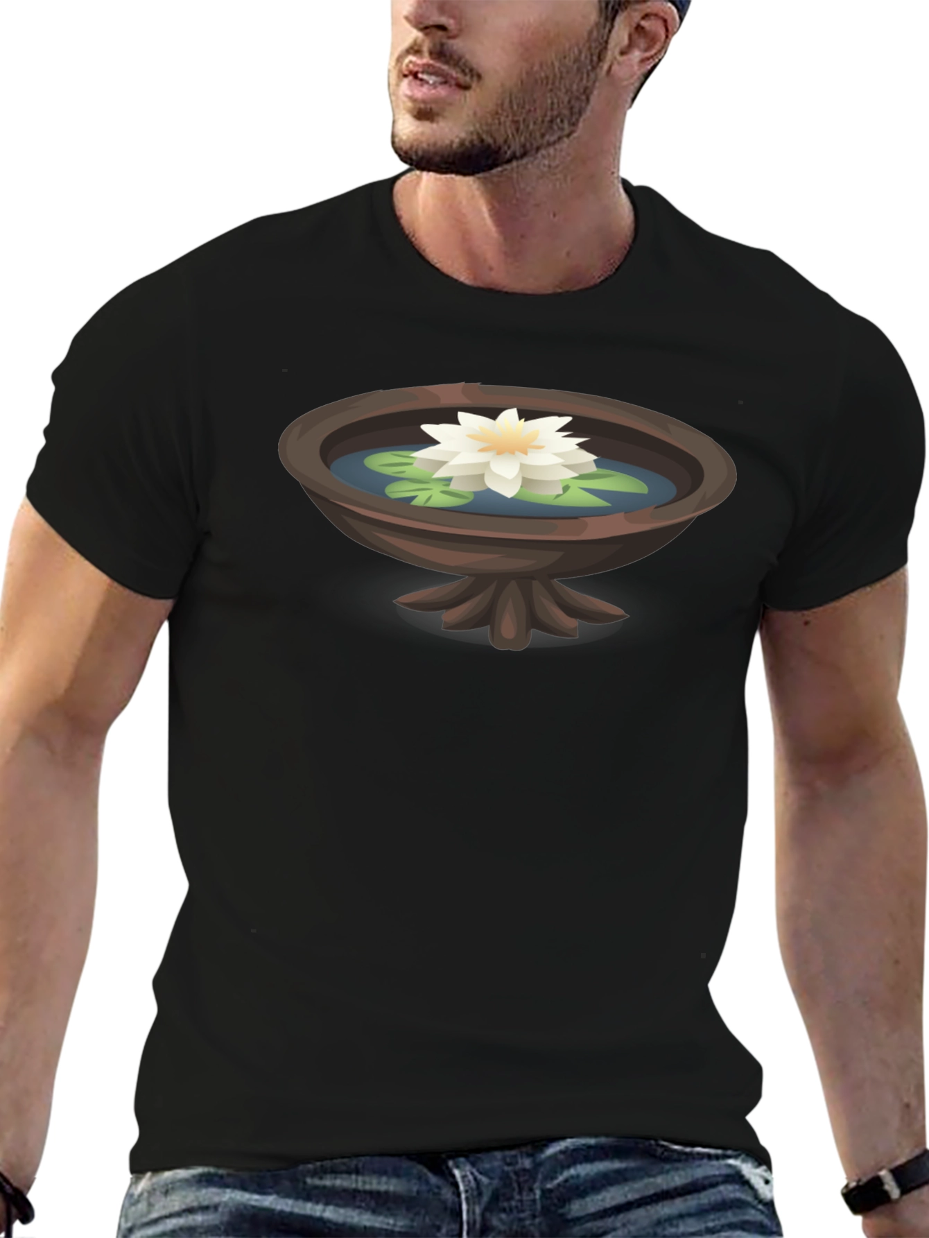 Lotus Pond T-Shirt - Serene and Stylish Graphic Tee