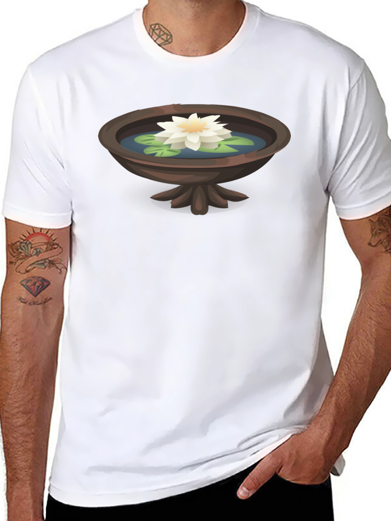Lotus Pond T-Shirt - Serene and Stylish Graphic Tee