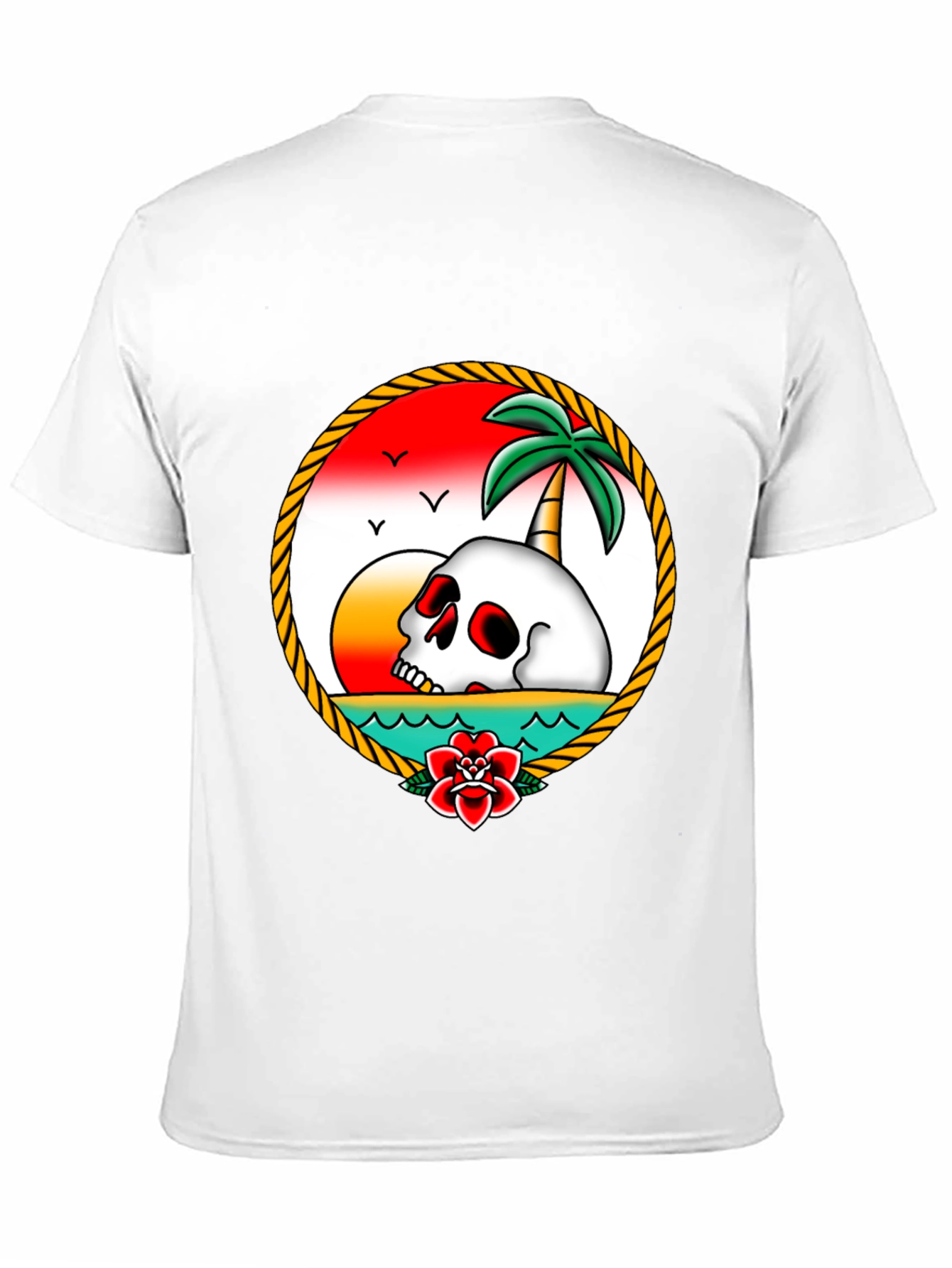Skull Island T-Shirt - Retro Tropical Design
