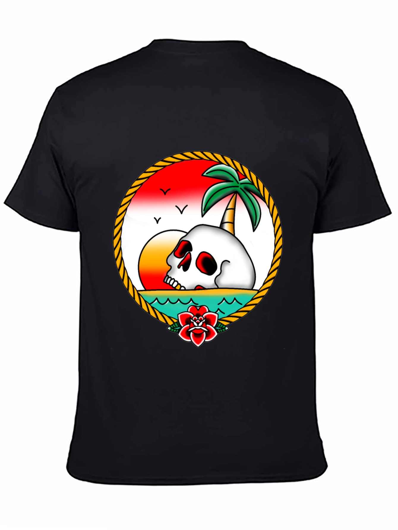 Skull Island T-Shirt - Retro Tropical Design