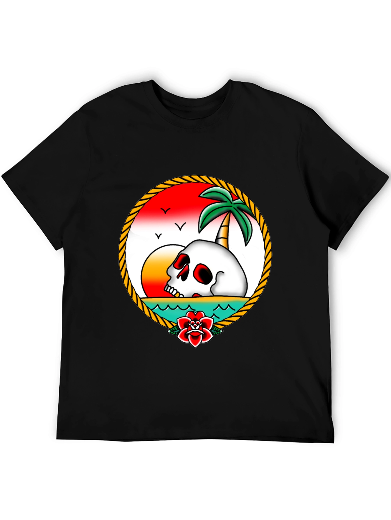 Skull Island T-Shirt - Retro Tropical Design