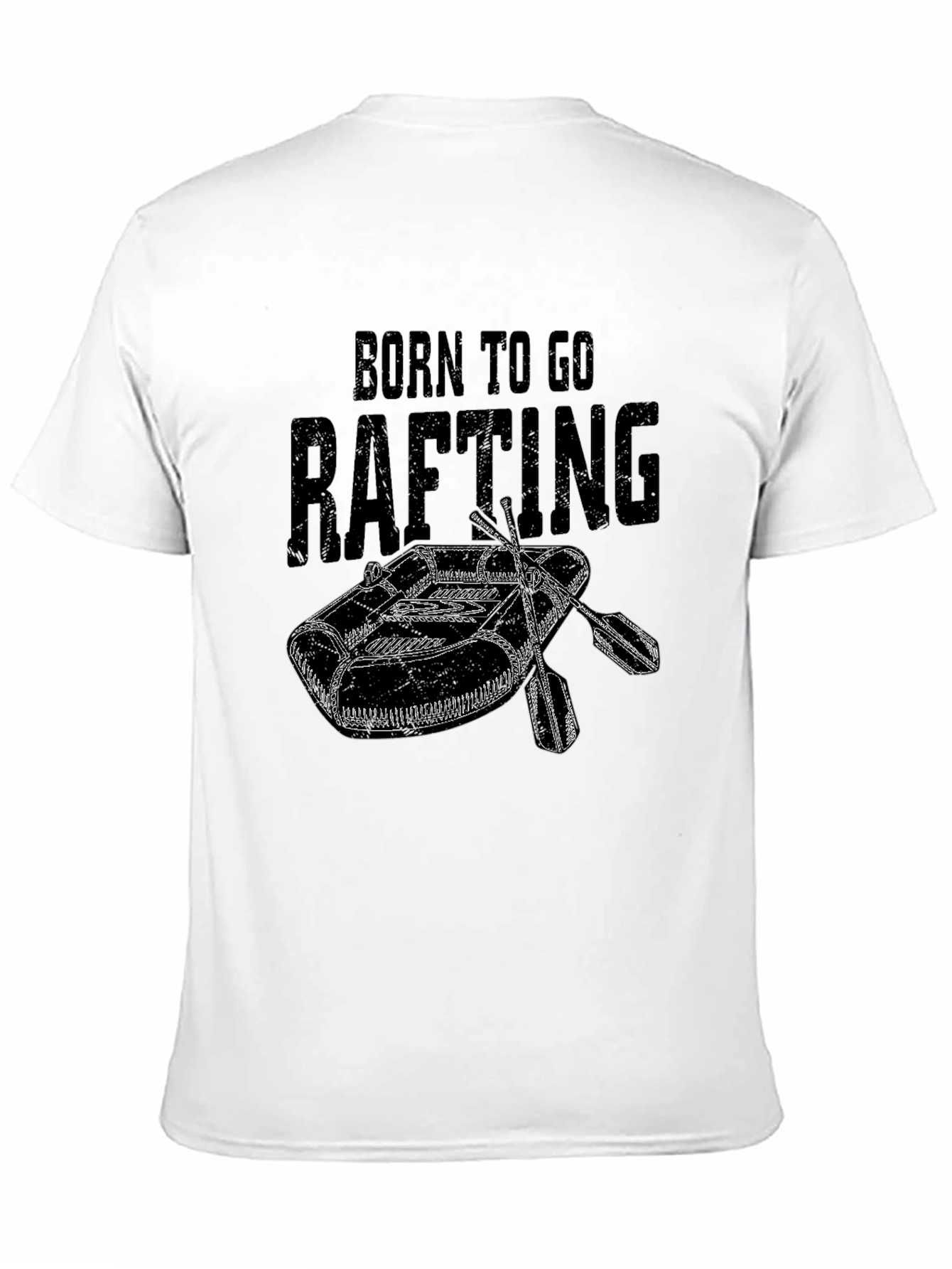 Born to Go Rafting Black T-Shirt