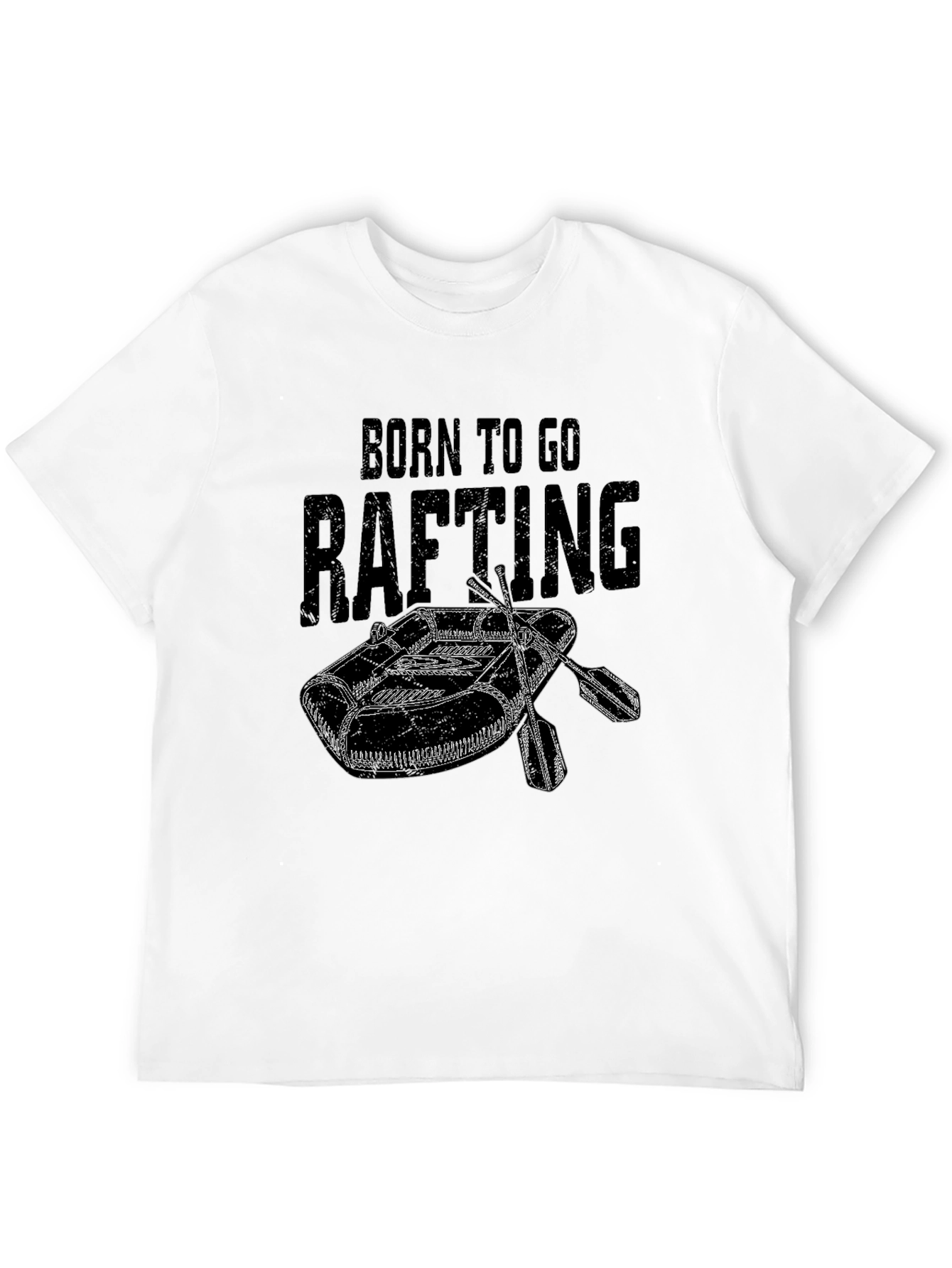 Born to Go Rafting Black T-Shirt