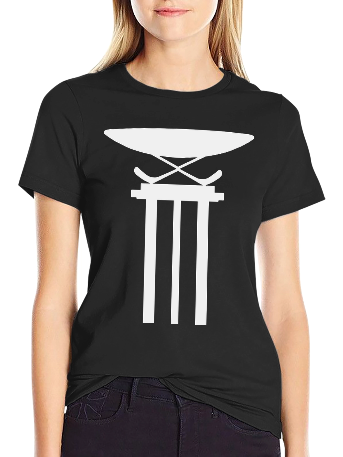 Modern Anvil Pillar Graphic Tee - Black