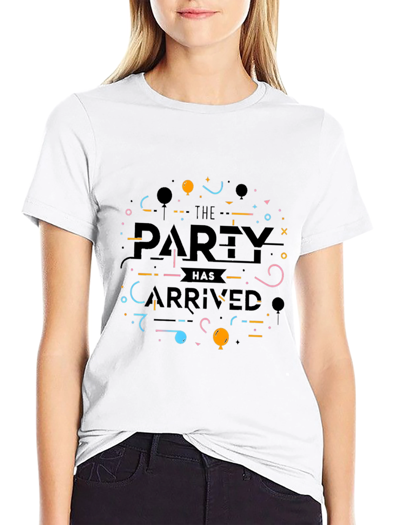 Partys Here Graphic T-Shirt - Black