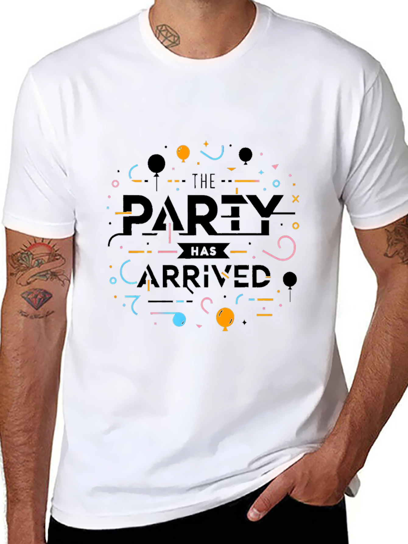 Partys Here Graphic T-Shirt - Black