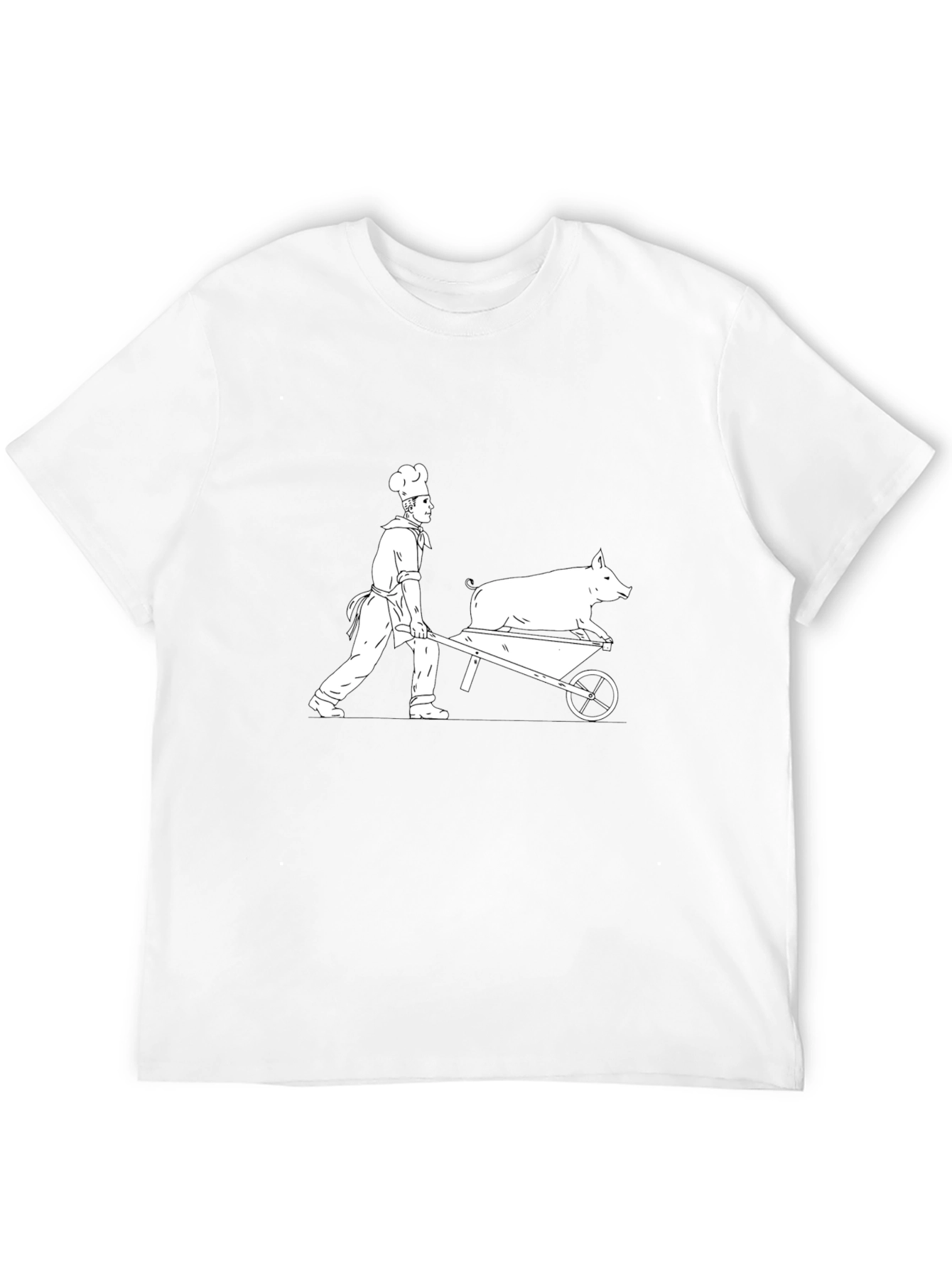 Chef Pig Wheelbarrow Graphic Tee