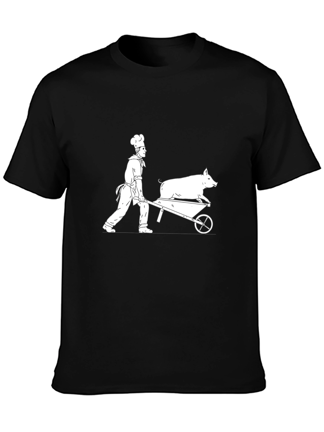 Chef Pig Wheelbarrow Graphic Tee