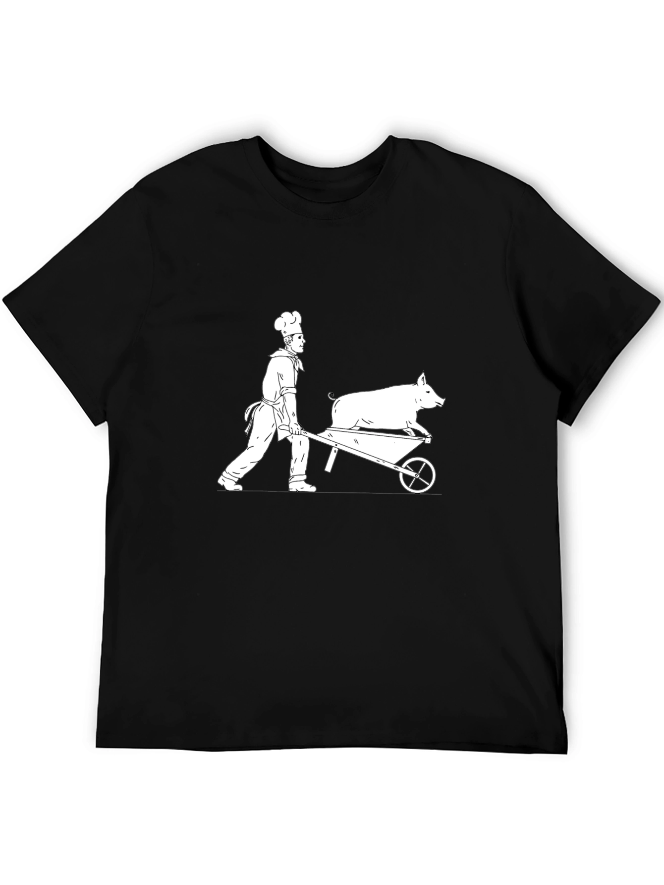 Chef Pig Wheelbarrow Graphic Tee