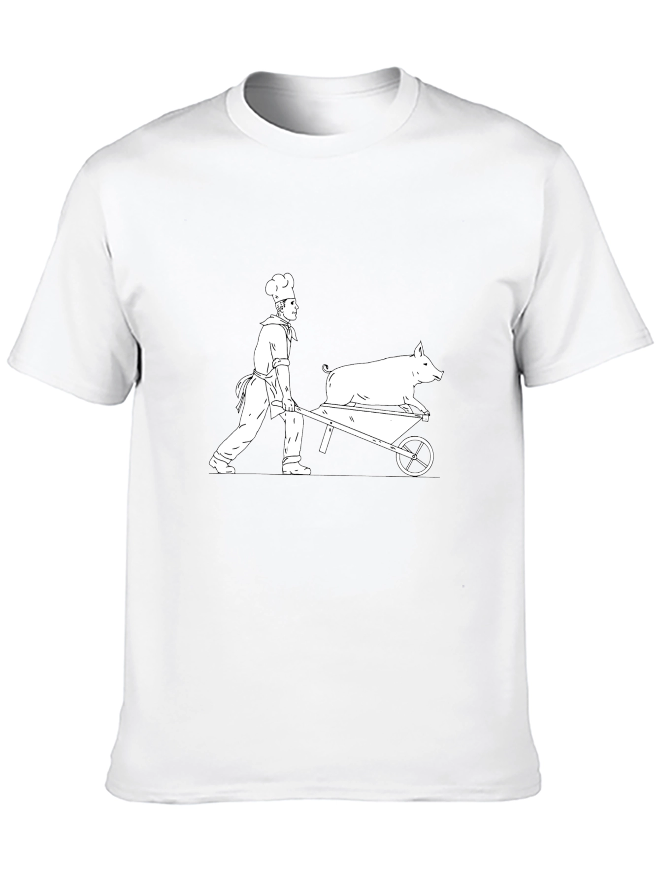 Chef Pig Wheelbarrow Graphic Tee