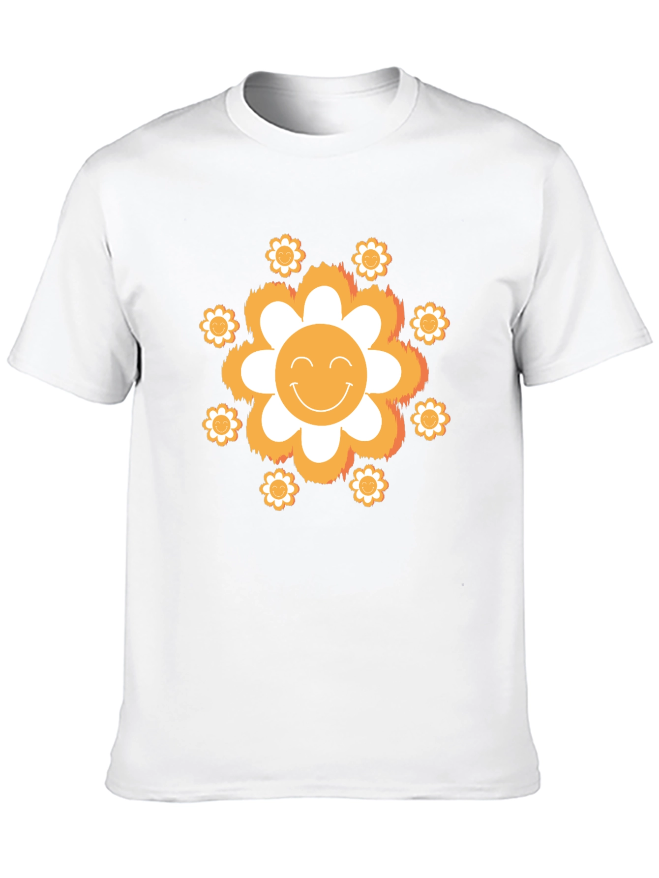 Smiley Face Flower Graphic Tee