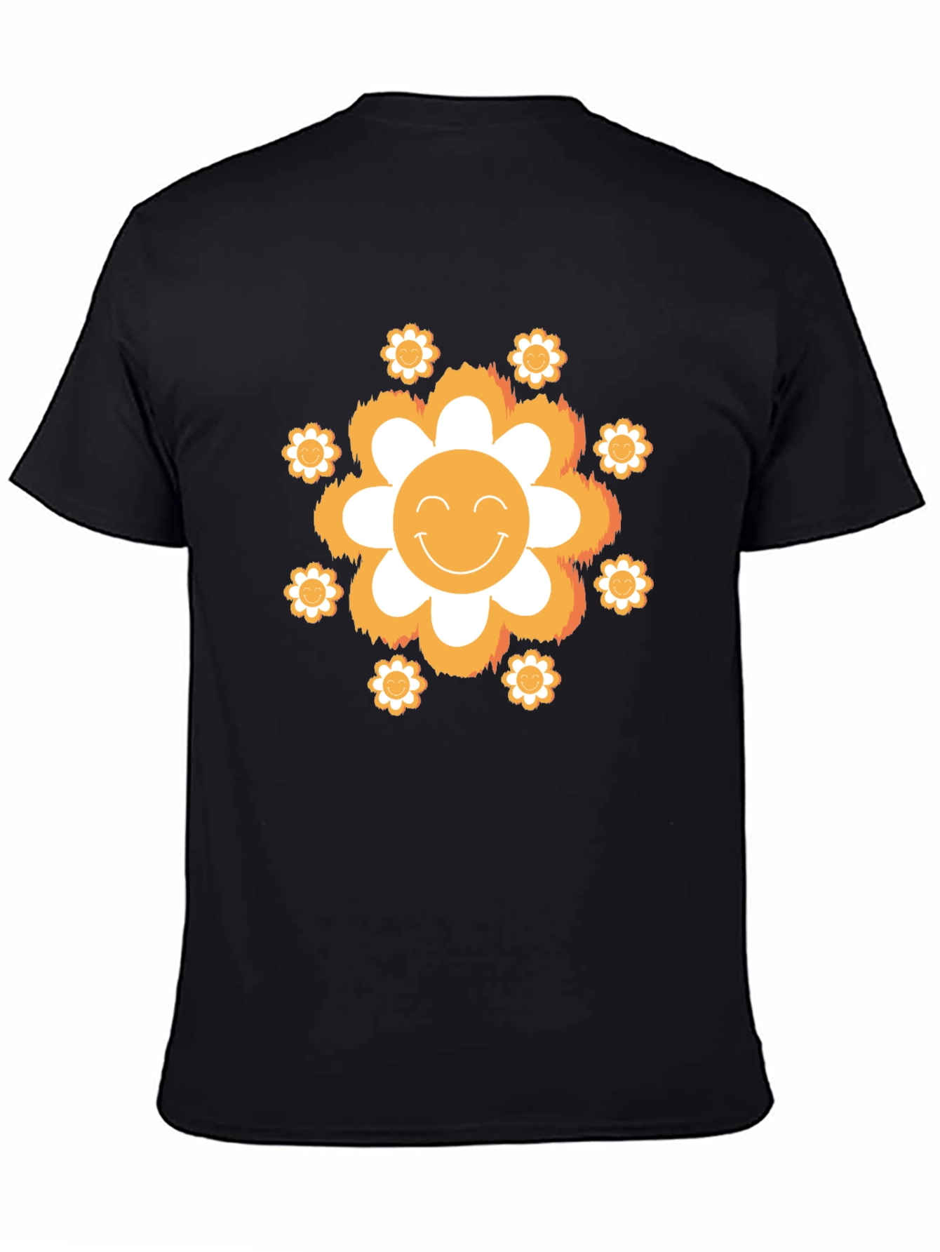 Smiley Face Flower Graphic Tee