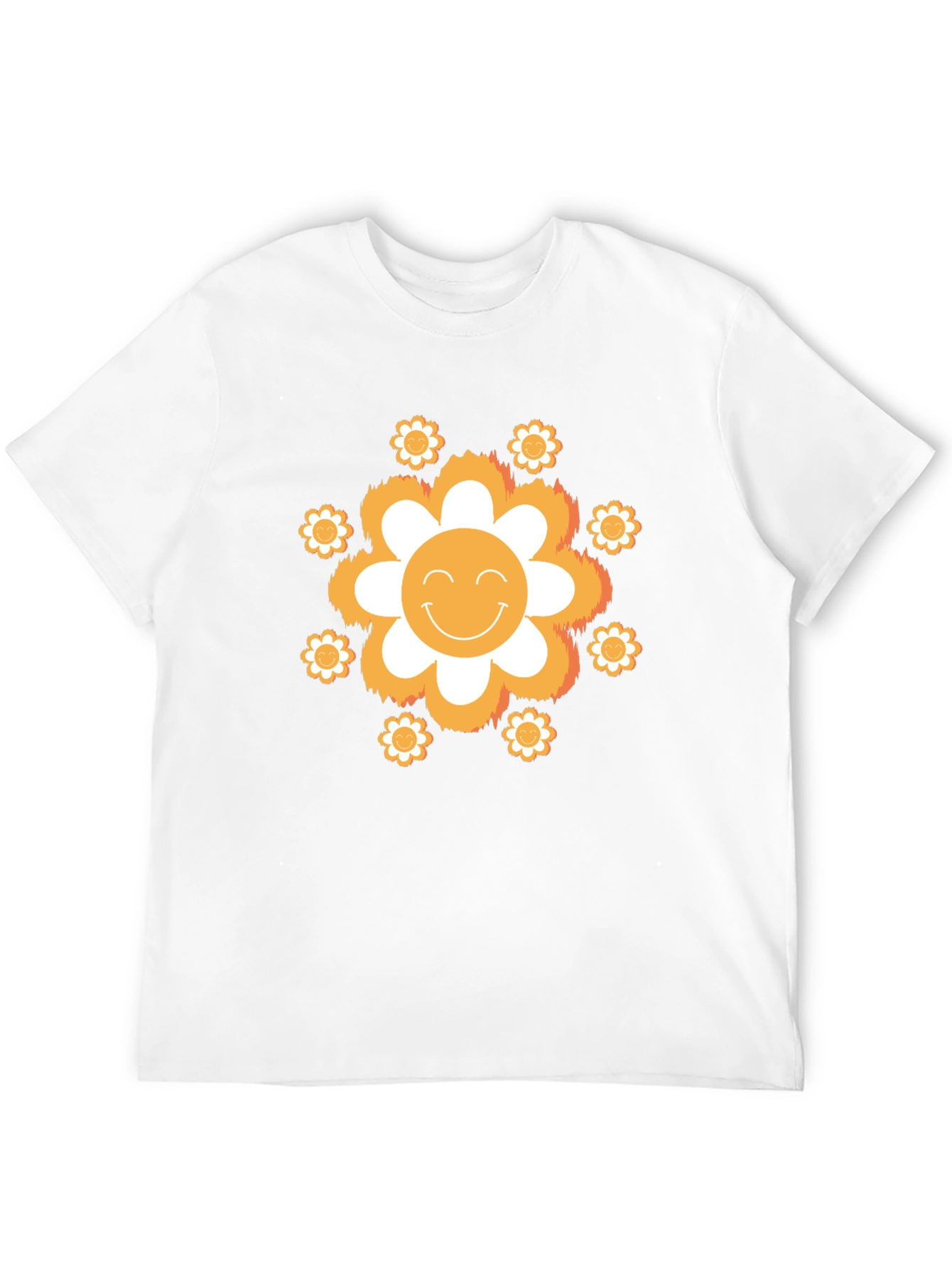 Smiley Face Flower Graphic Tee