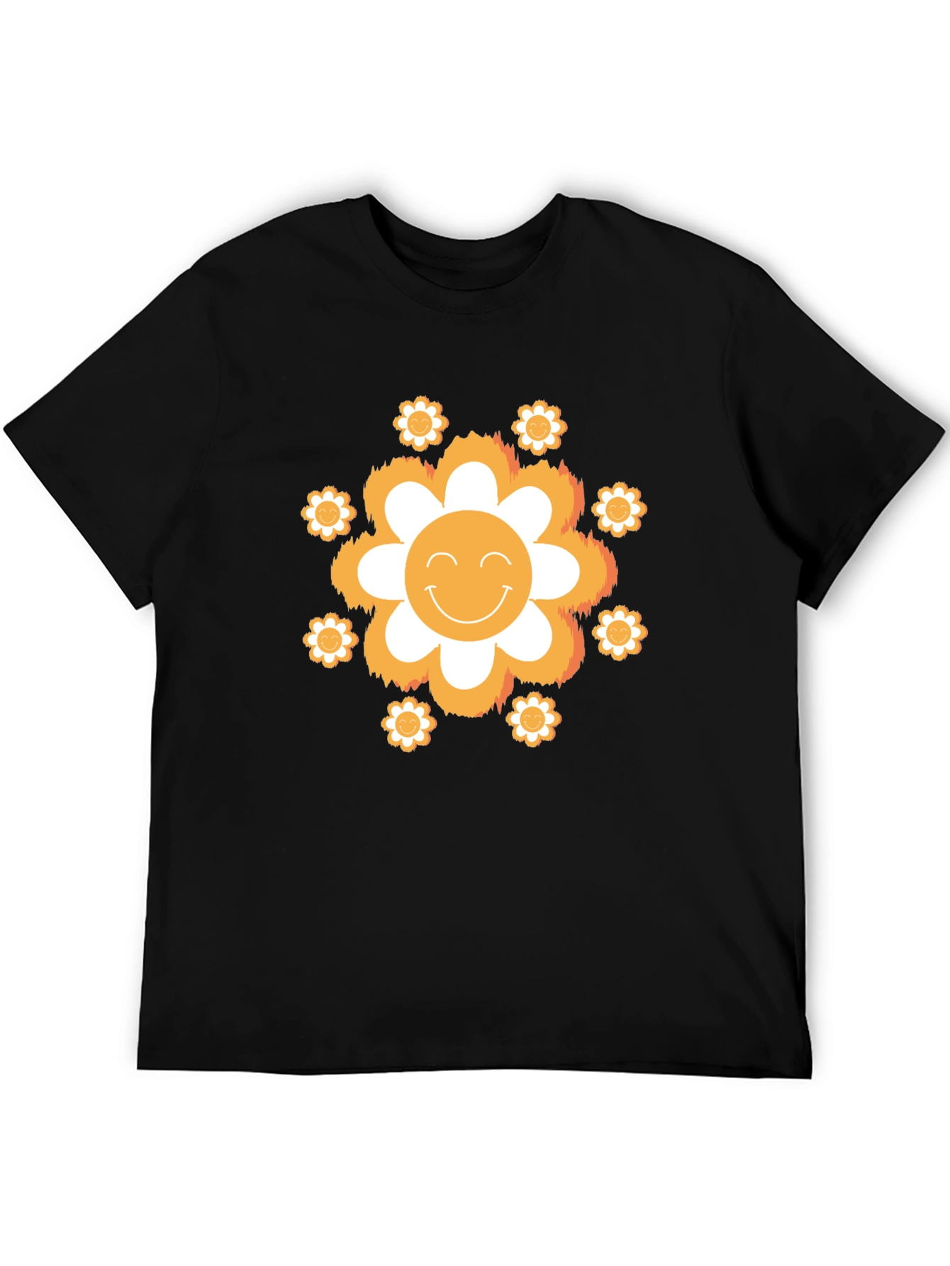 Smiley Face Flower Graphic Tee