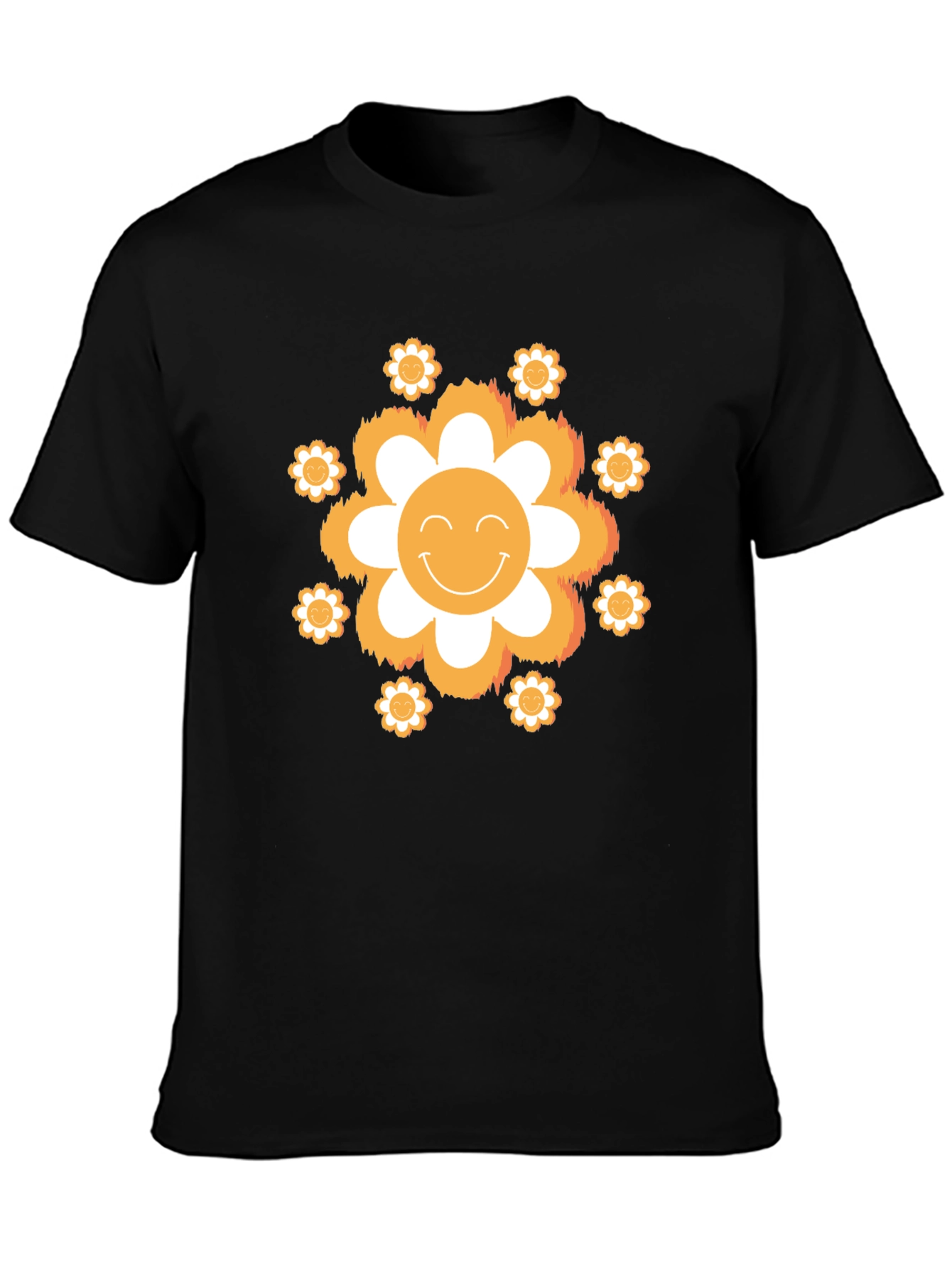 Smiley Face Flower Graphic Tee