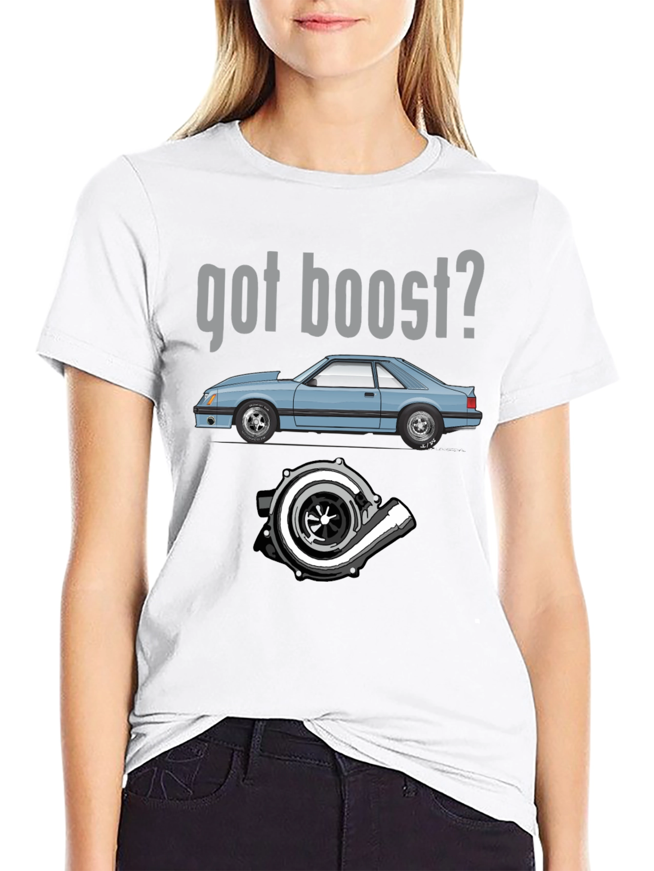 Got Boost? Black Graphic Tee for Car Enthusiasts