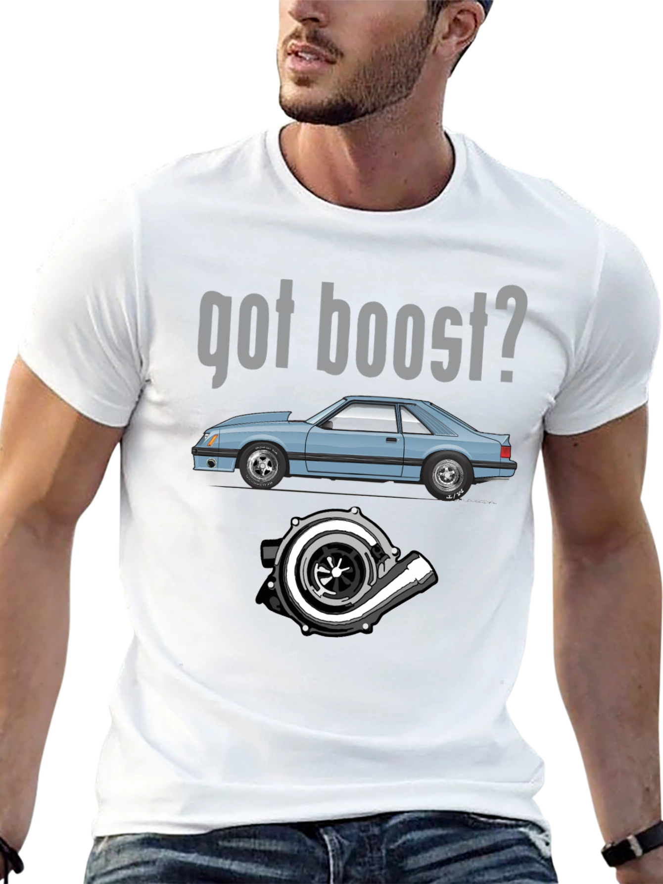 Got Boost? Black Graphic Tee for Car Enthusiasts