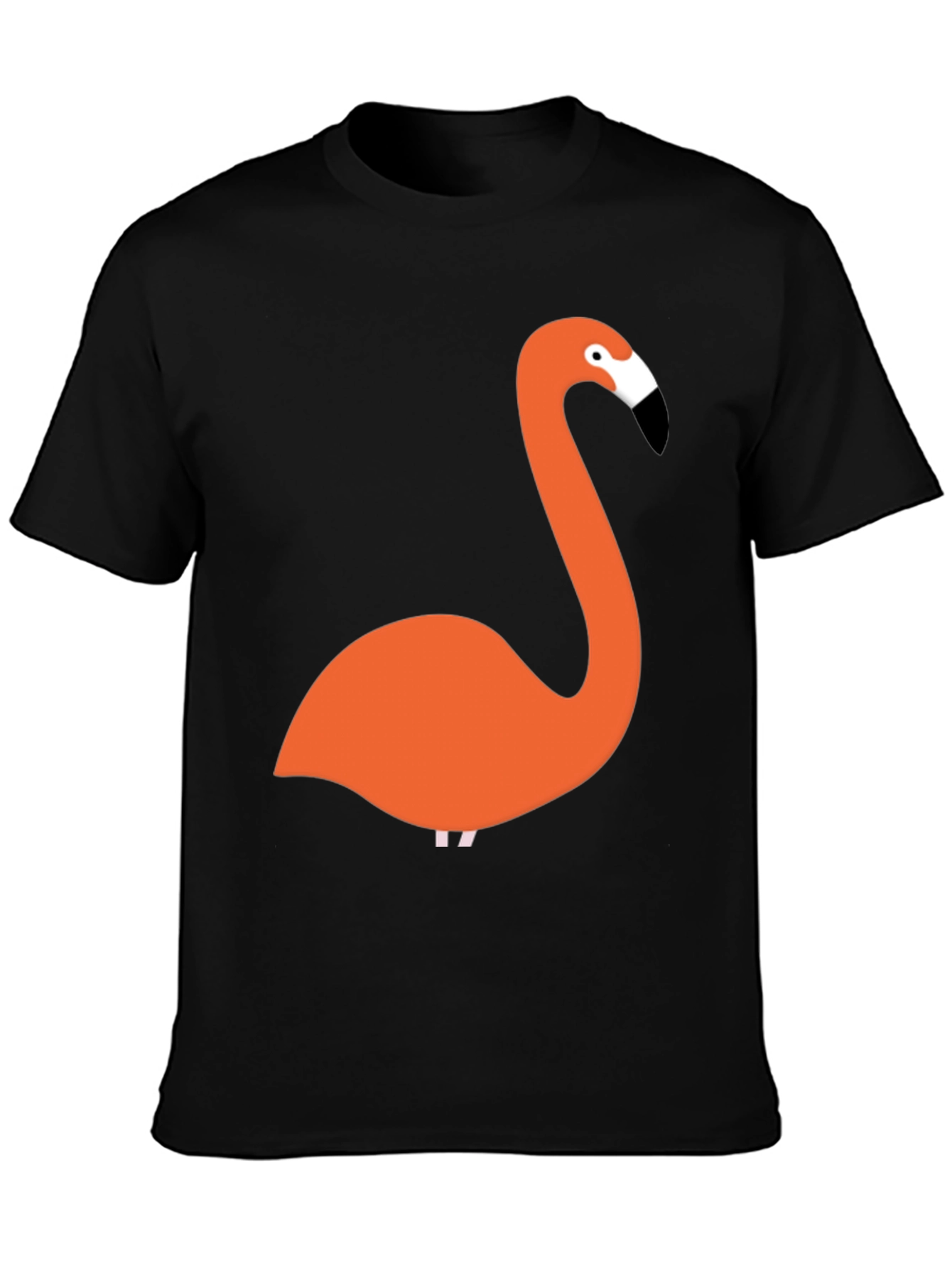 Flamingo Graphic Tee - Black Casual T-Shirt