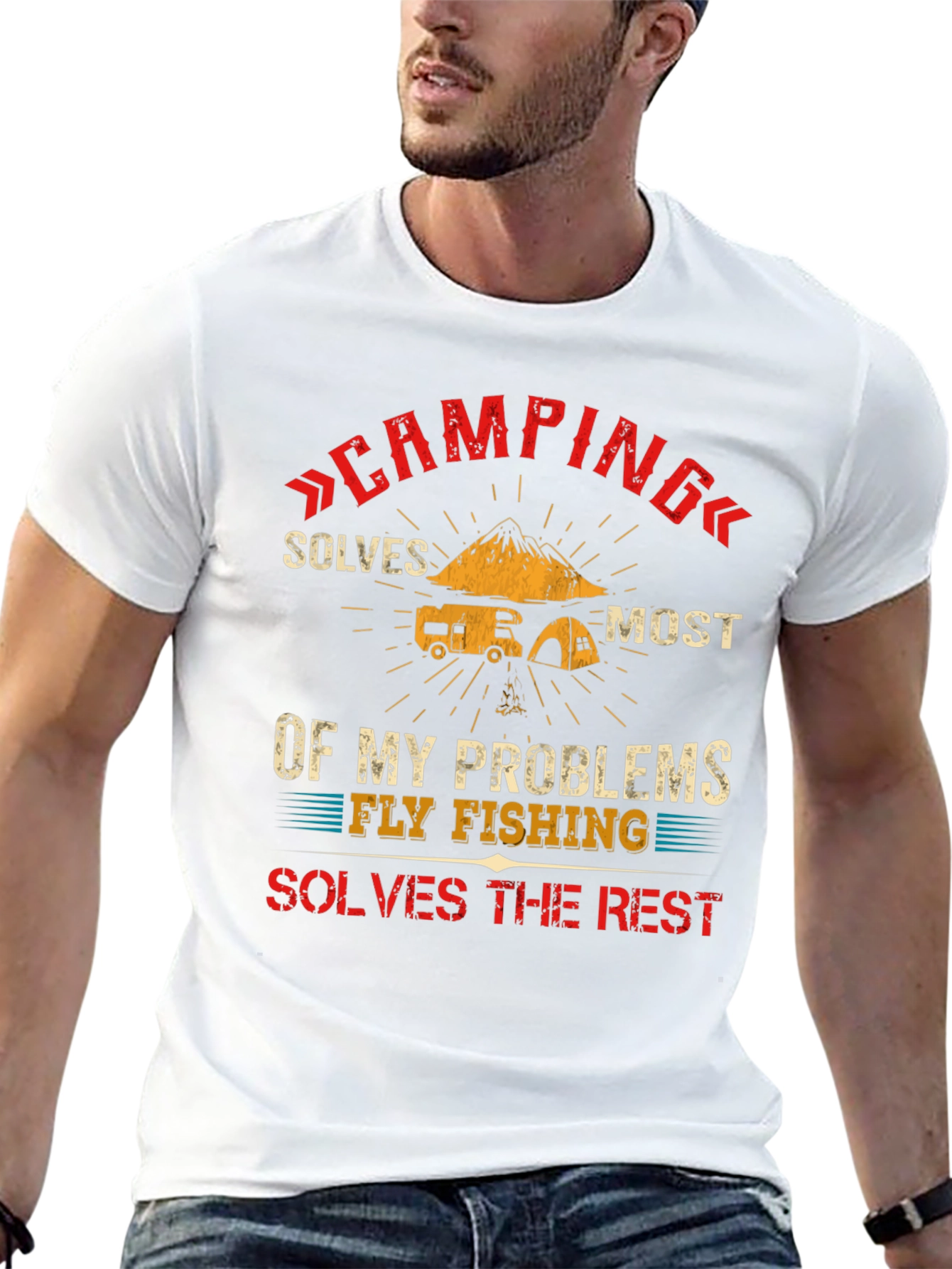 Camping & Fishing T-Shirt - Solves My Problems