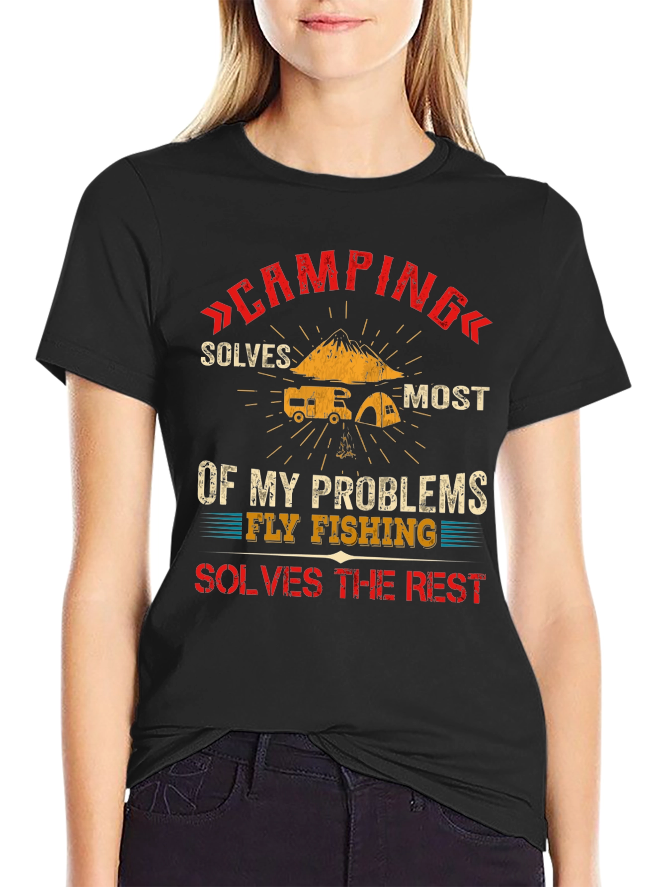 Camping & Fishing T-Shirt - Solves My Problems