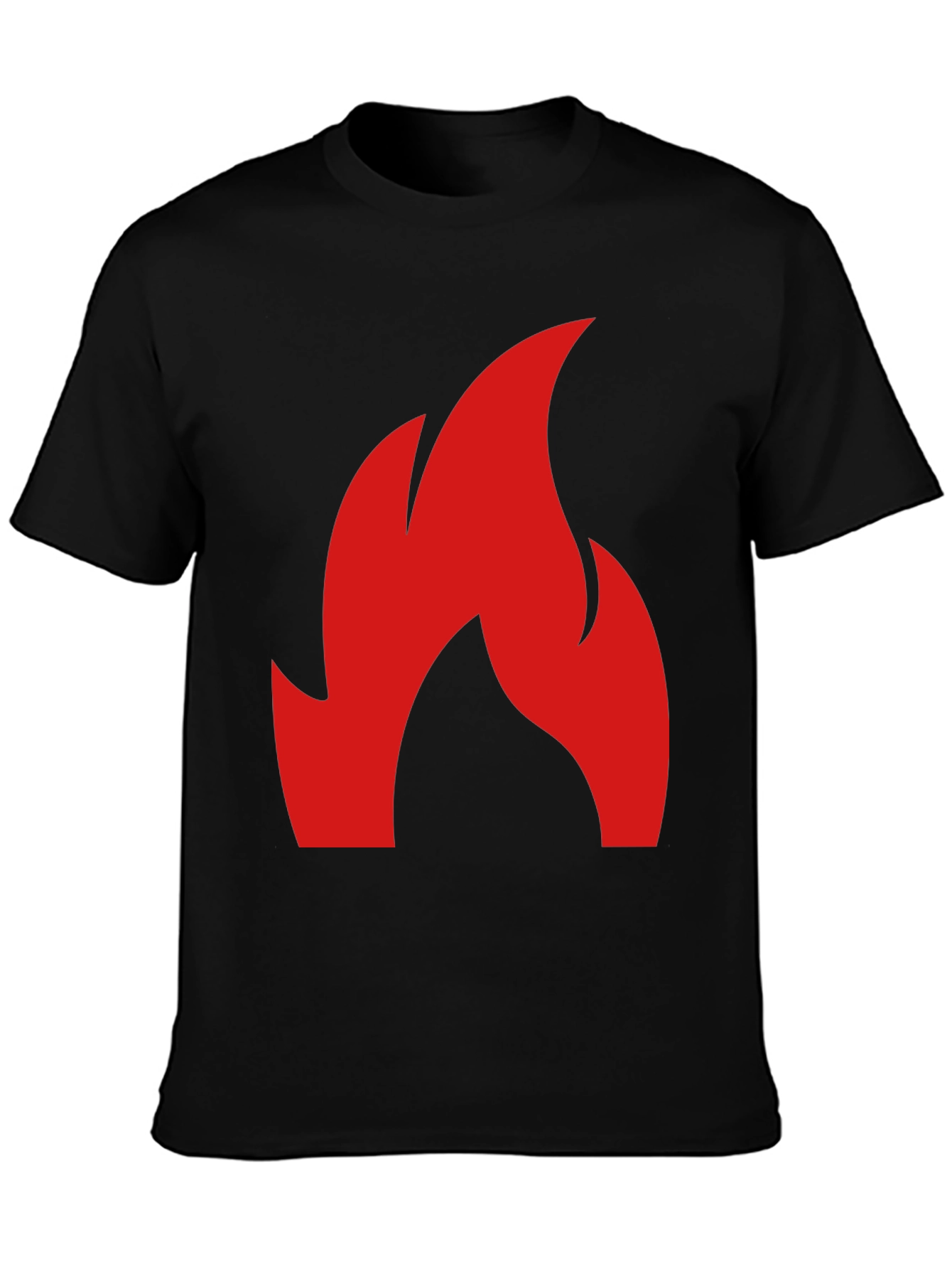 Flame Graphic Tee - Bold Red Fire Design