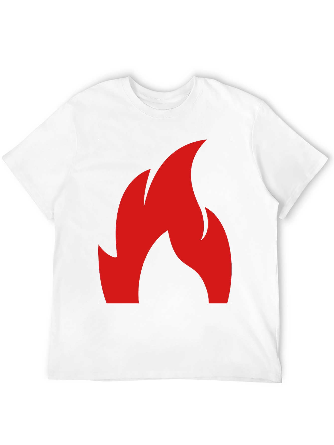 Flame Graphic Tee - Bold Red Fire Design