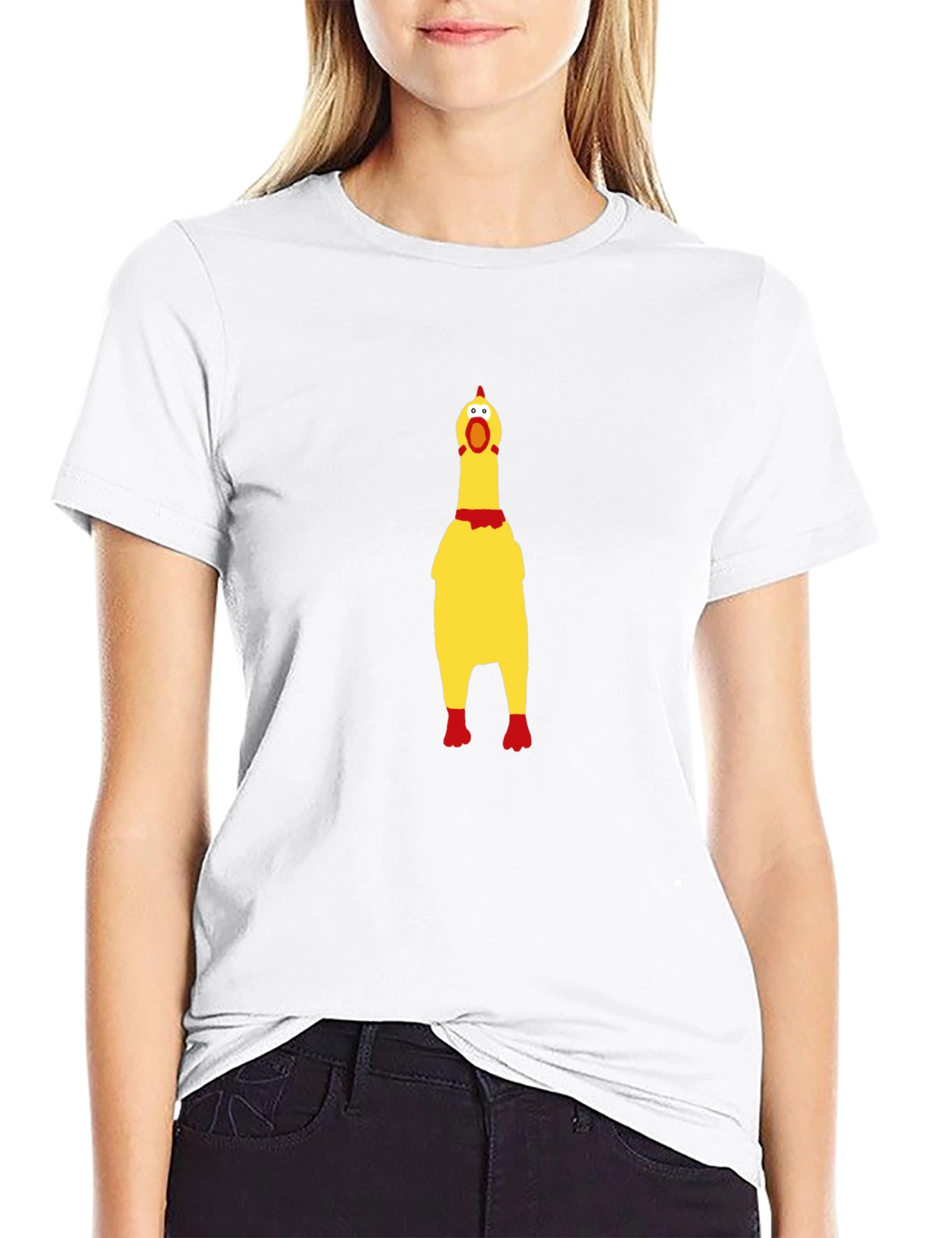 Rubber Chicken Graphic Tee - Novelty Humor T-Shirt