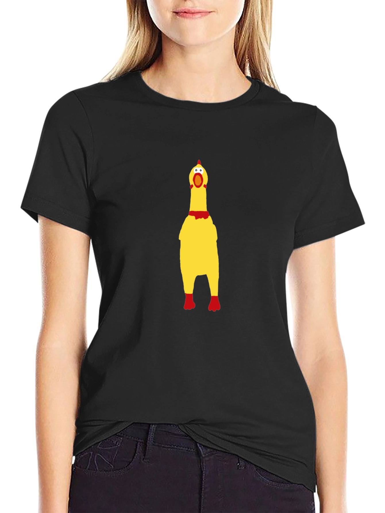 Rubber Chicken Graphic Tee - Novelty Humor T-Shirt