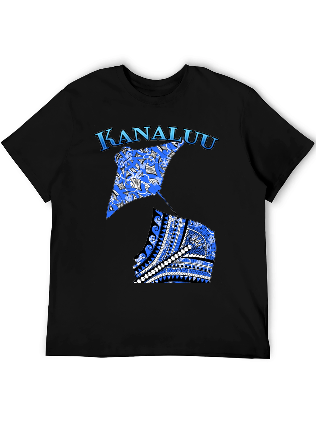 Kanaluu Stingray Graphic Black T-Shirt